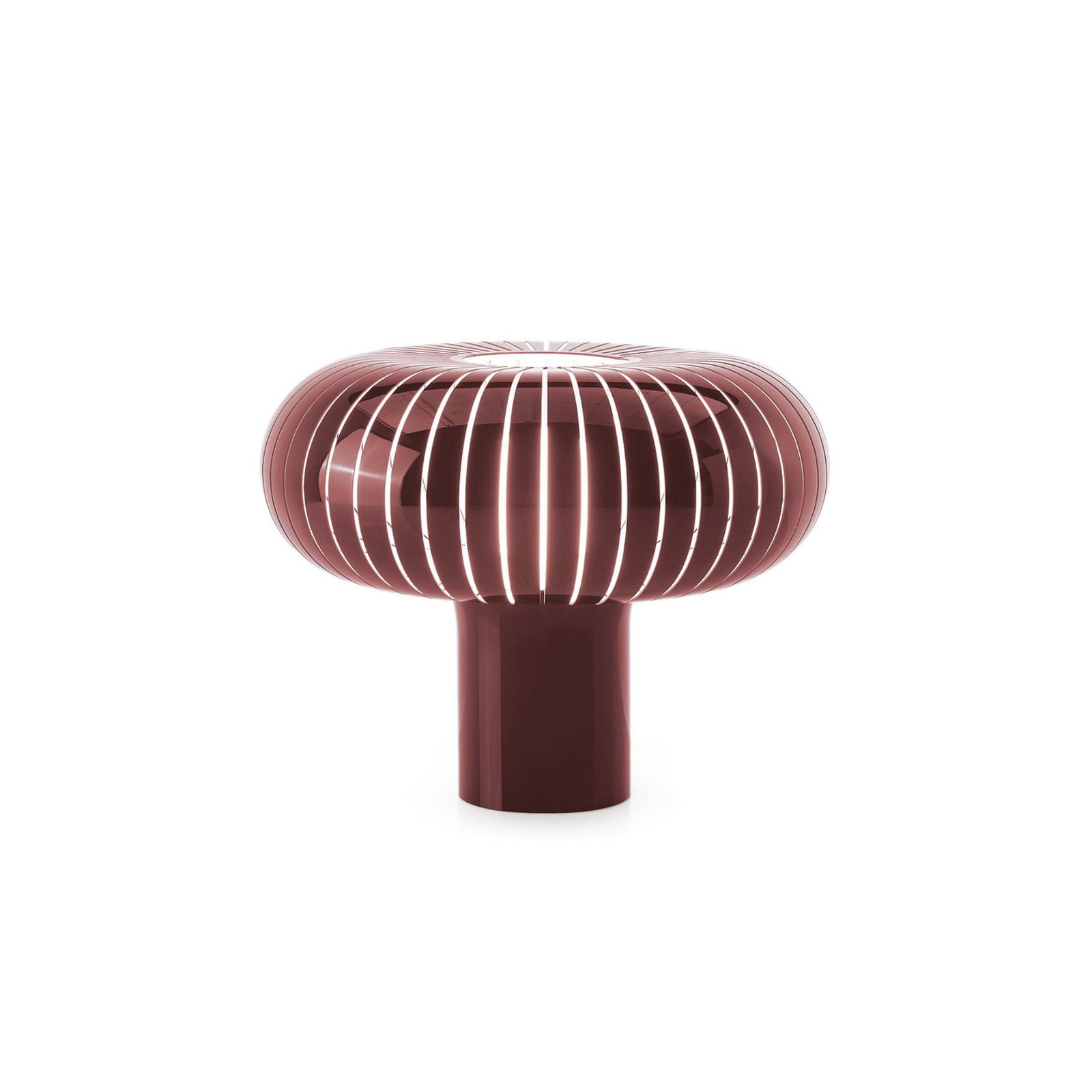 Kartell tafellamp Teresa, bordeaux rood, Ø 50 cm, PMMA