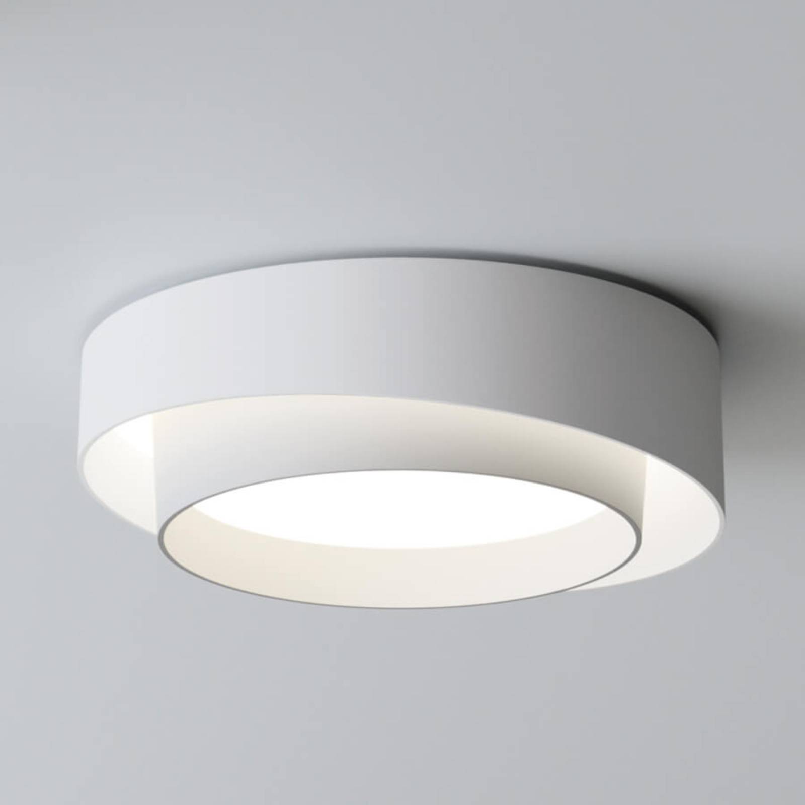Biała designerska lampa sufitowa LED Centric