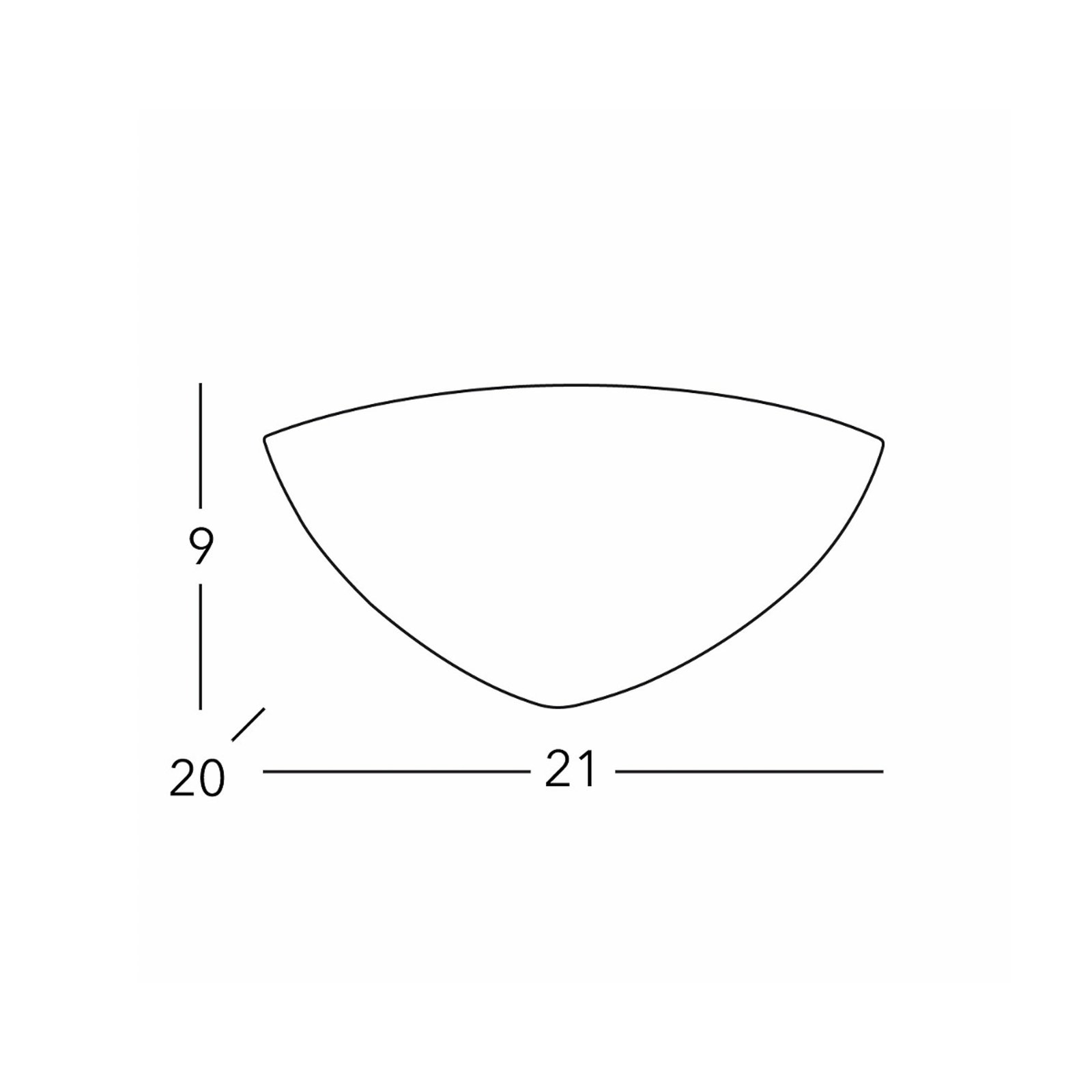 KOLARZ Стенно осветление Bisquitte, бяло, ширина 21 cm, гипс