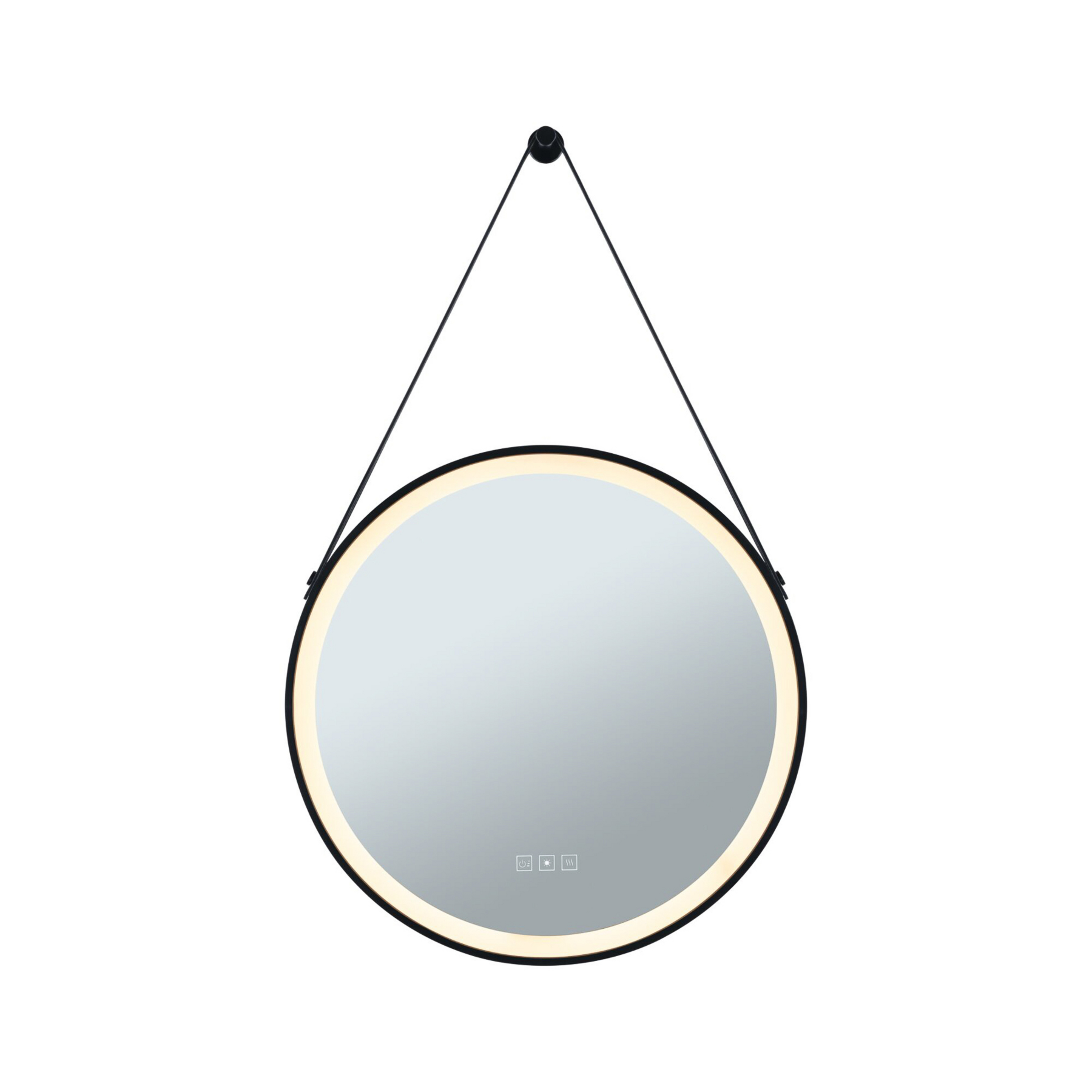 Mirra LED -Spiegel IP44 dim. Ø 59cm, schwarz - Paulmann