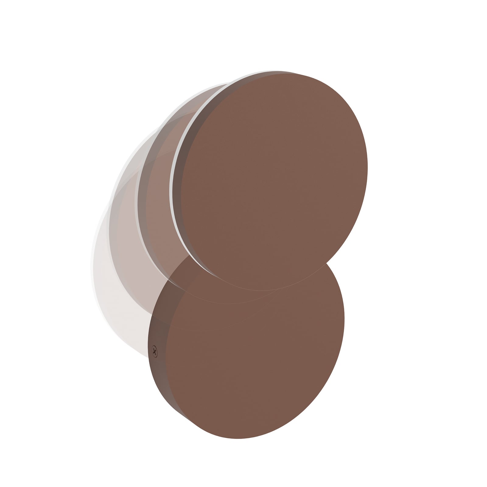 LED-Außenwandlampe Pedersano, rostfarben, Ø 14 cm Metall