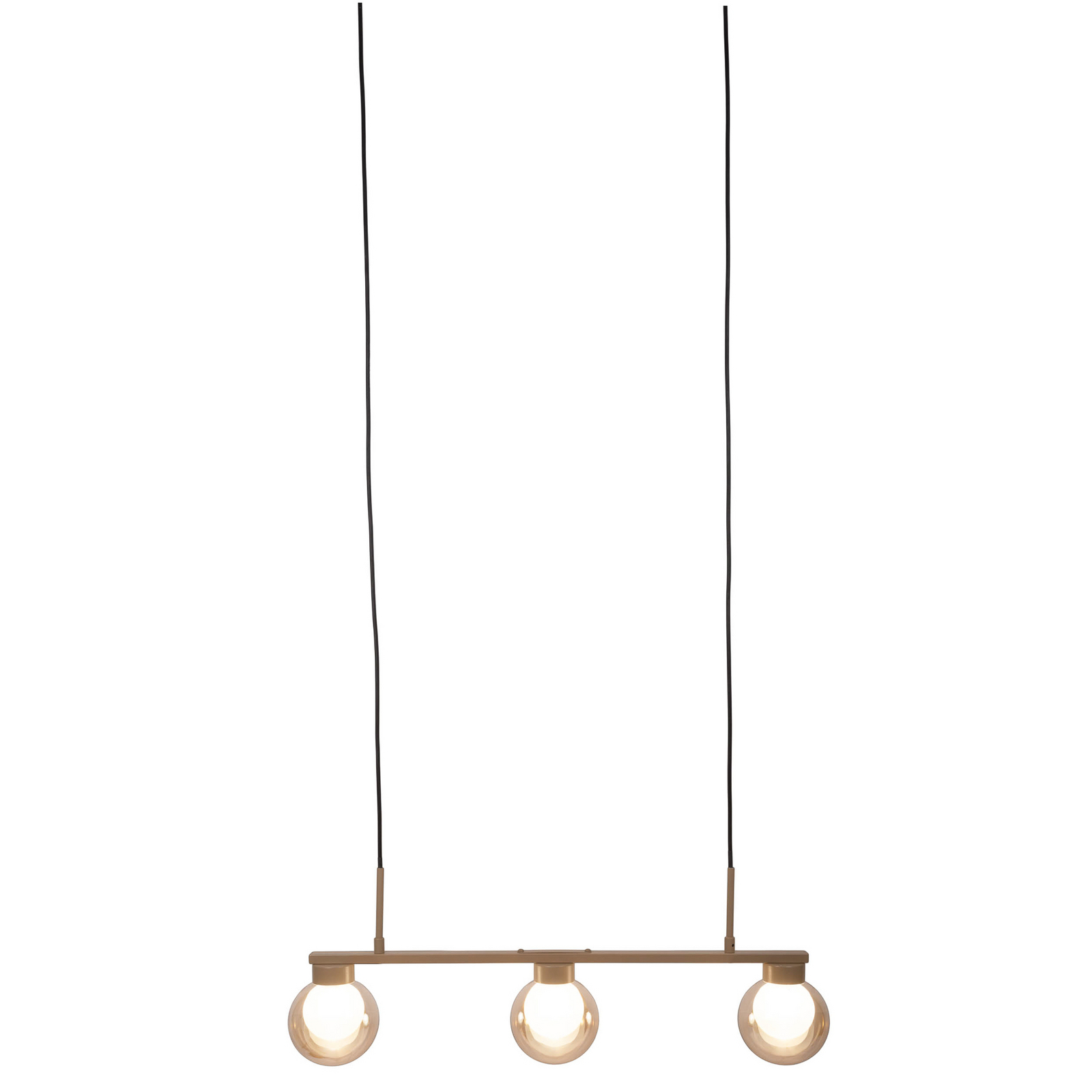 Candeeiro suspenso Donika, 3 lâmpadas, vidro, castanho, âmbar, G9 Candeeiro suspenso Donika, 3 lâmpadas, vidro, castanho, âmbar, G9