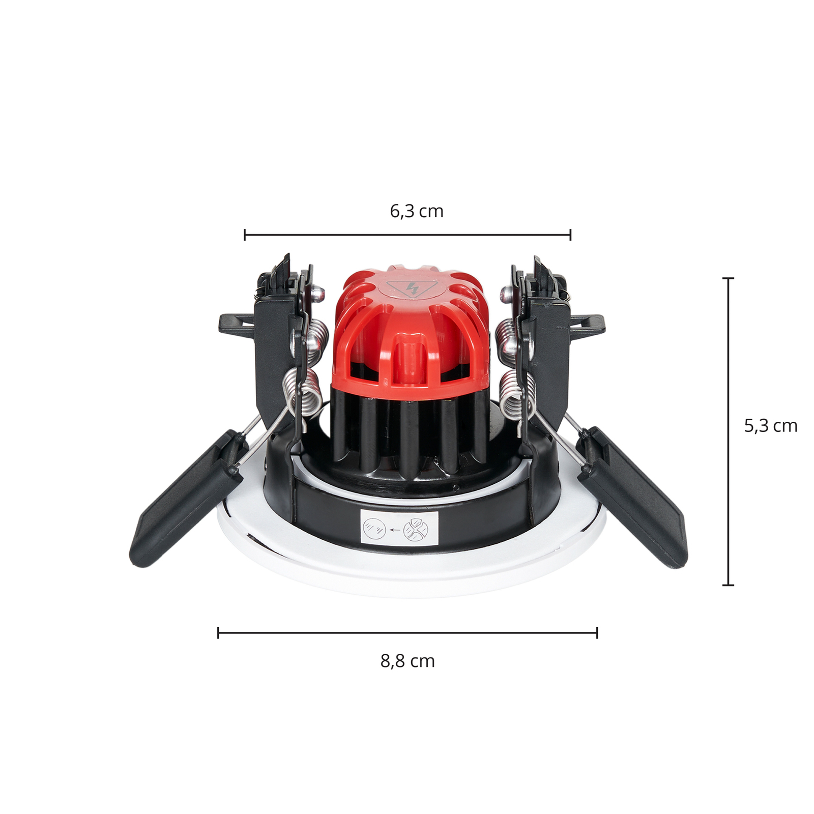 Arcchio Cyrian LED for innfelt belysning, IP65, hvit