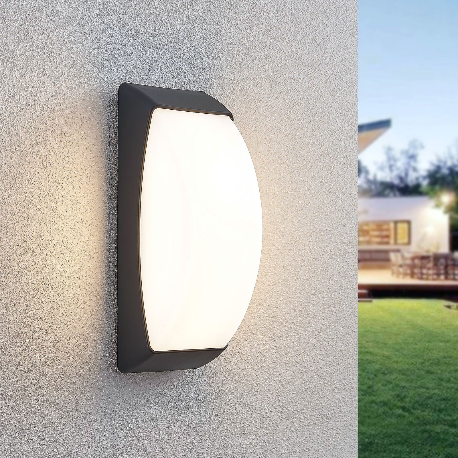 Alexey LED Candeeiro de Parede Exterior IP65 Dark Grey - Lindby