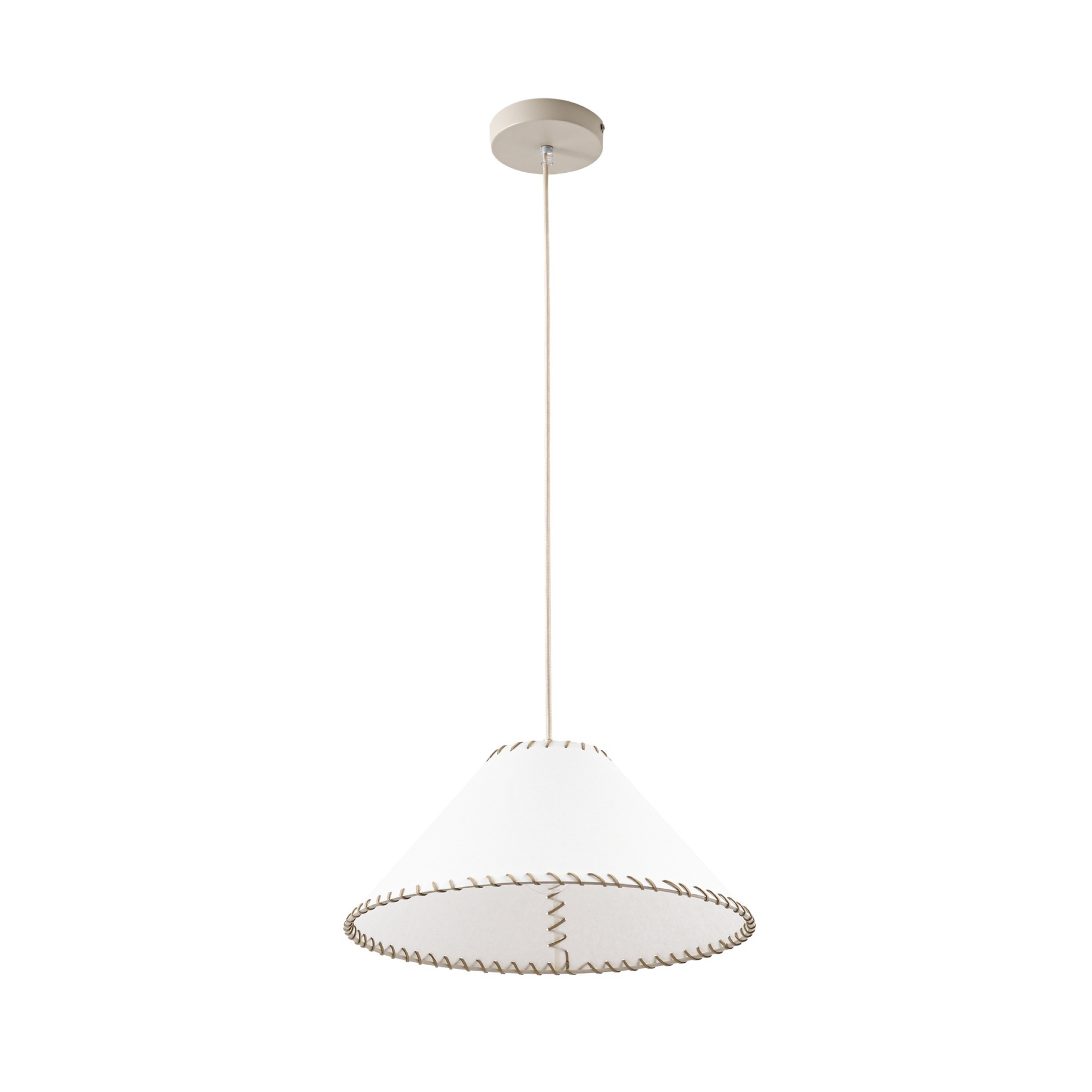 Suspension Whitt, blanc crème, papier, Ø 39 cm, E27 - Nola