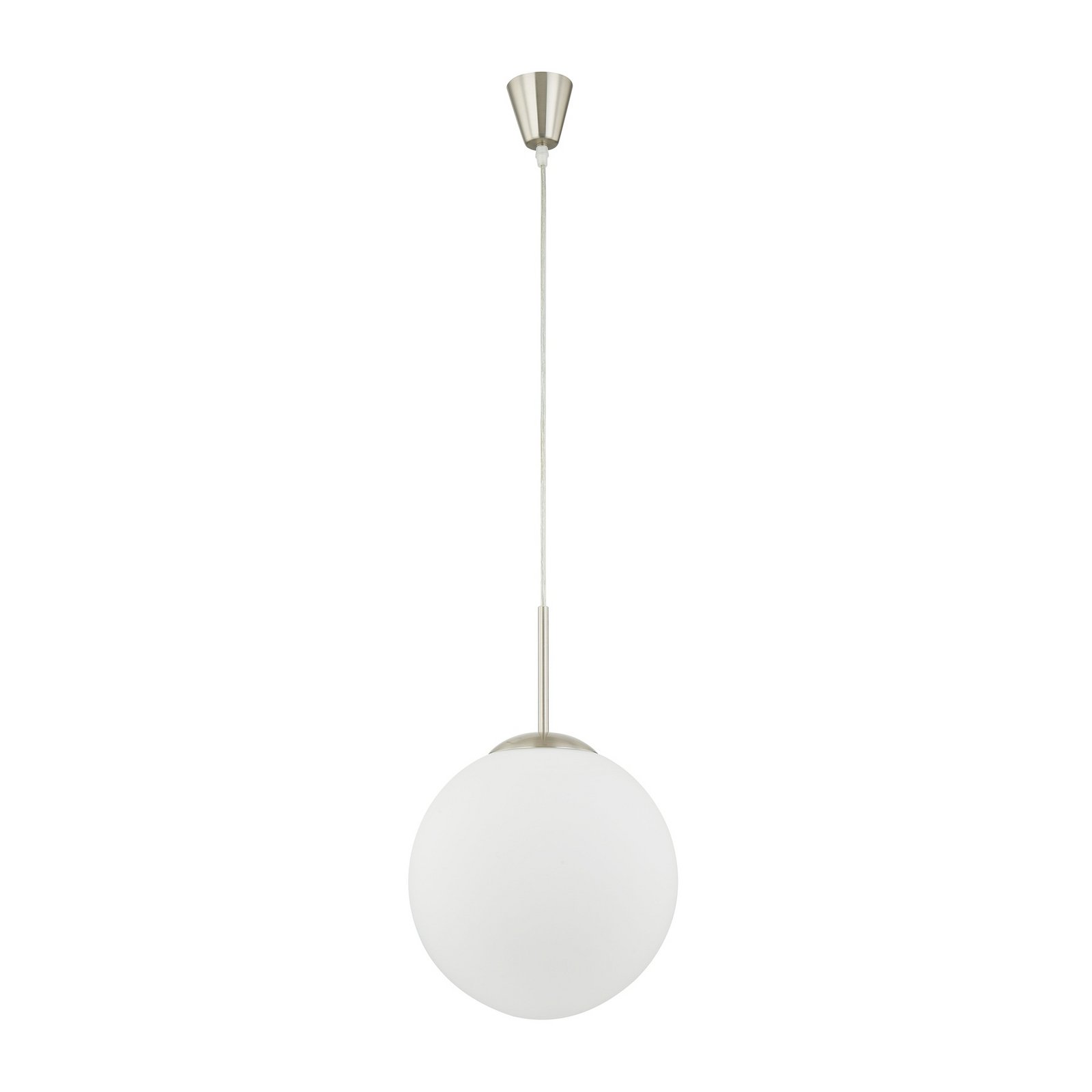 Lindby Rhona pendant light, opal glass globe 30 cm