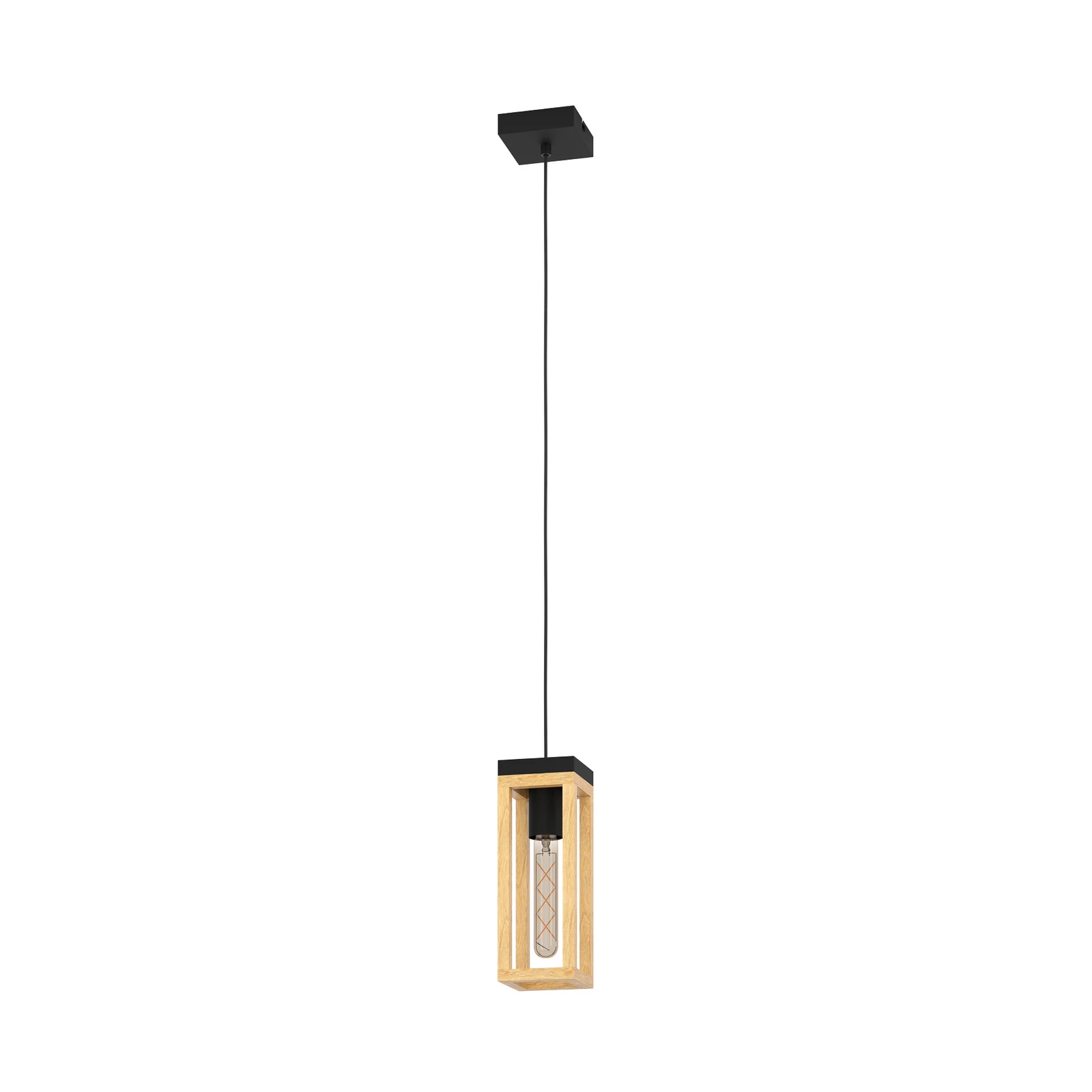 EGLO Nafferton viseća svjetiljka od drva, jedna lampa