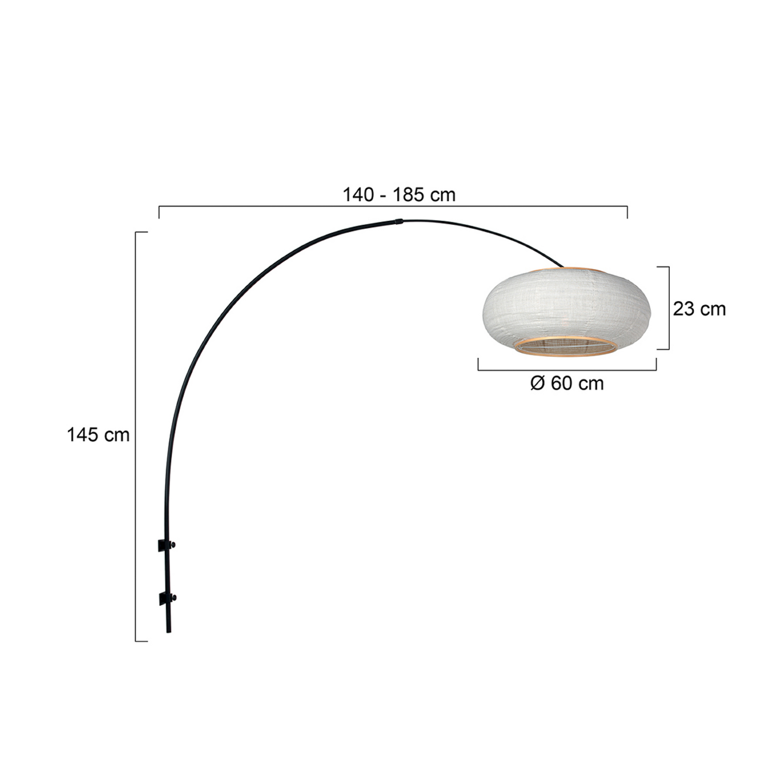 Φωτιστικό τοίχου Sparkled Light 4619ZW, μαύρο/λευκό λινό