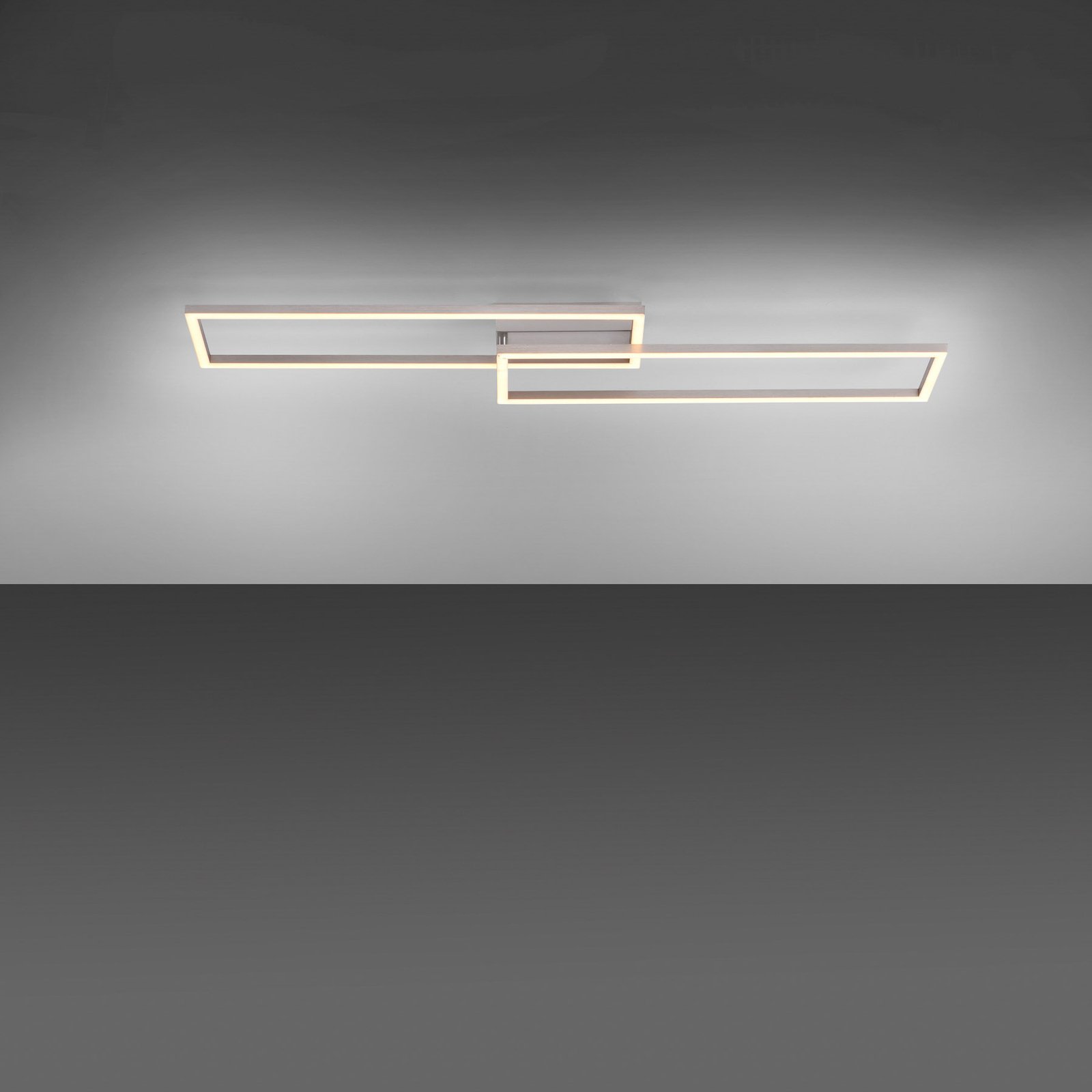 Stropné LED svetlo Iven, dva rámy, stmievateľné