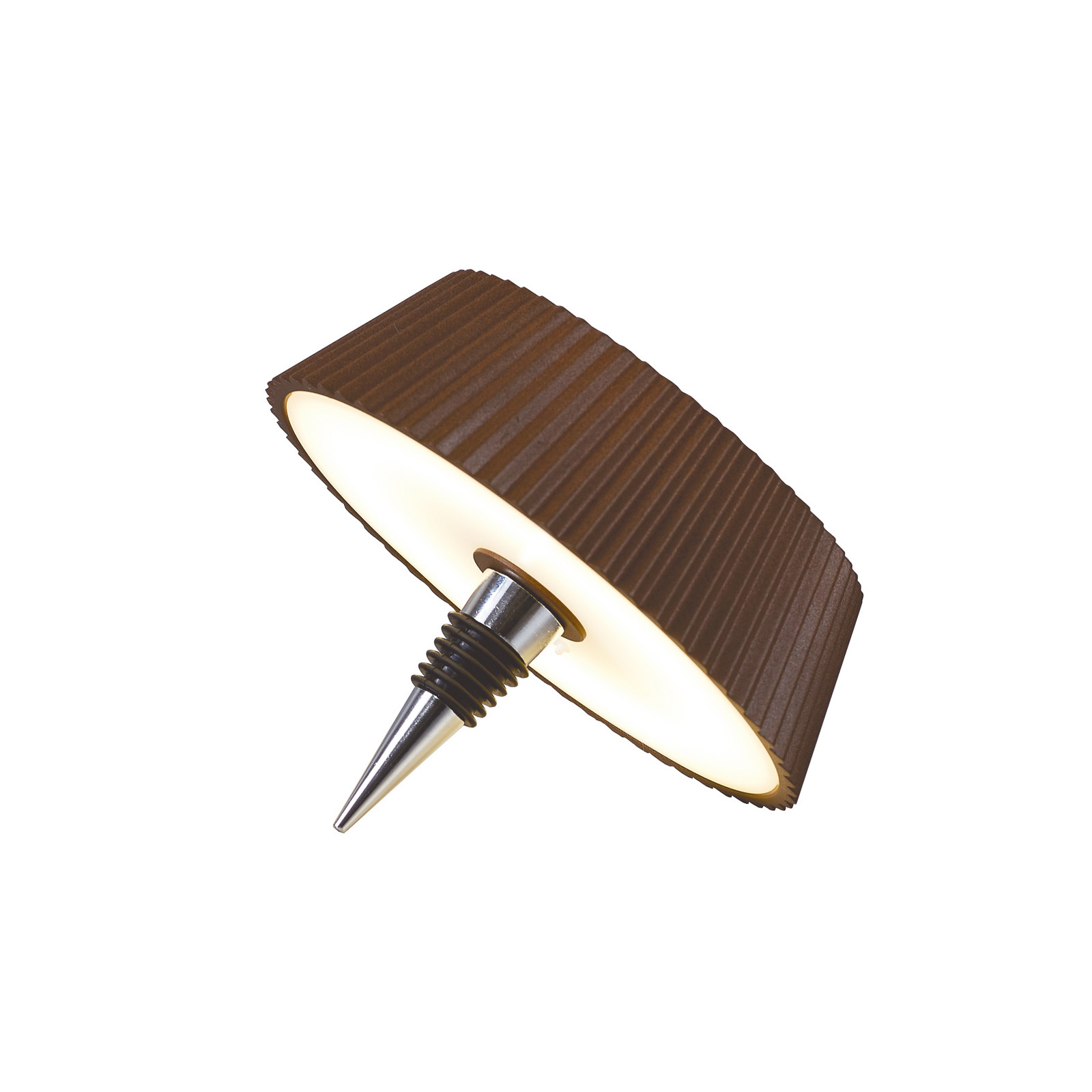 Mantra Iluminación LED stolna lampa Relax, corten, vrh boce, baterija - Aluminij