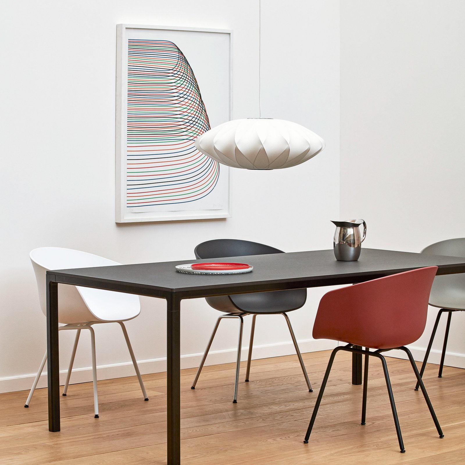 Nelson Saucer Crisscross Bubble Pendelleuchte M Off-White - Herman Miller