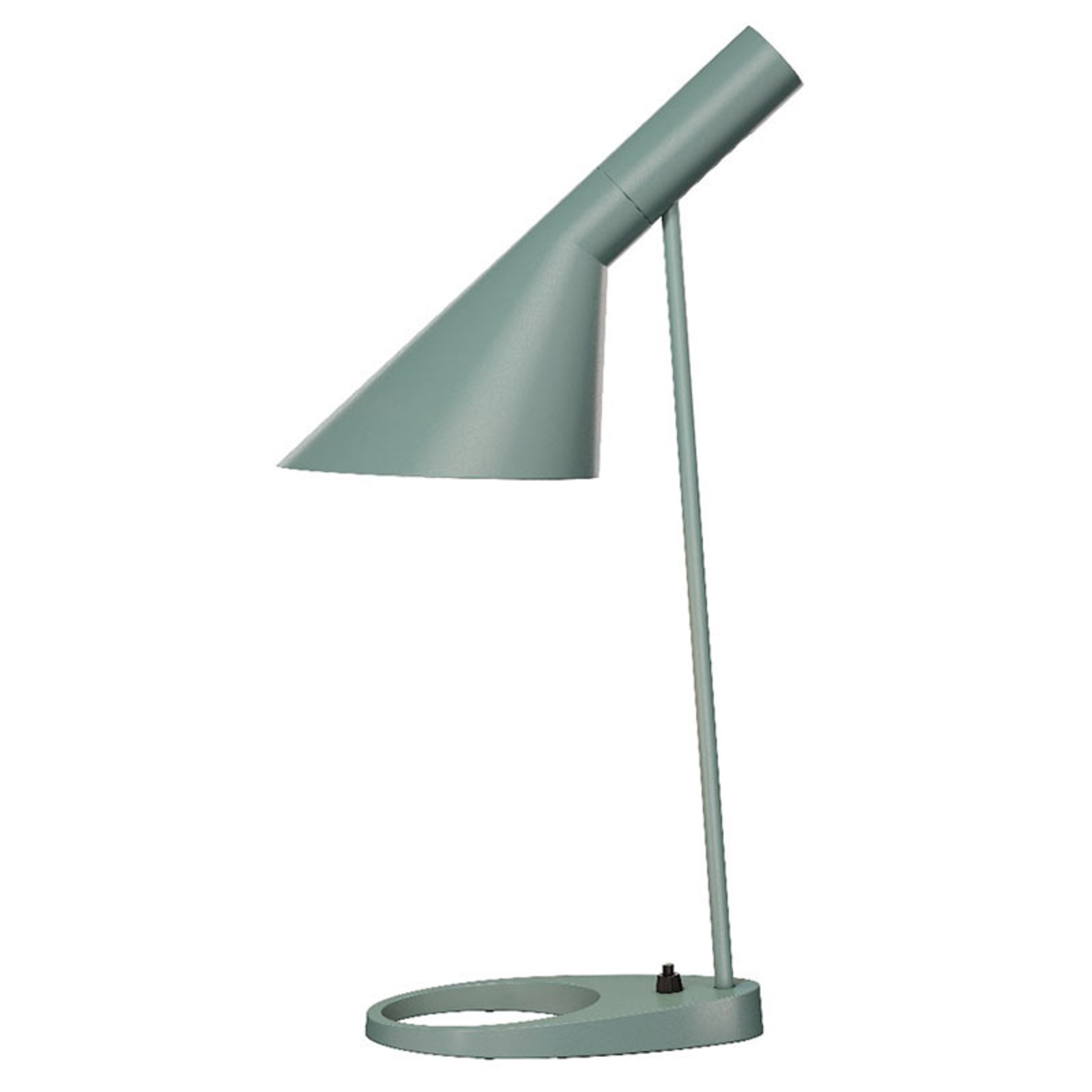 Louis Poulsen AJ–designerska lampa stołowa, petrol