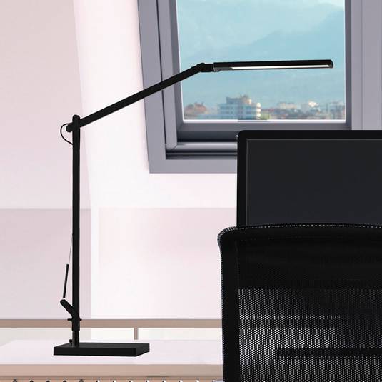 Lampe De Bureau LED 12W – 61cm – 10 Luminosités, 3 Températures – Noire