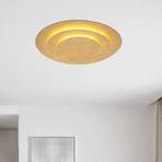 Heda LED-loftslampe, Ø 49 cm, guldfarvet, metal