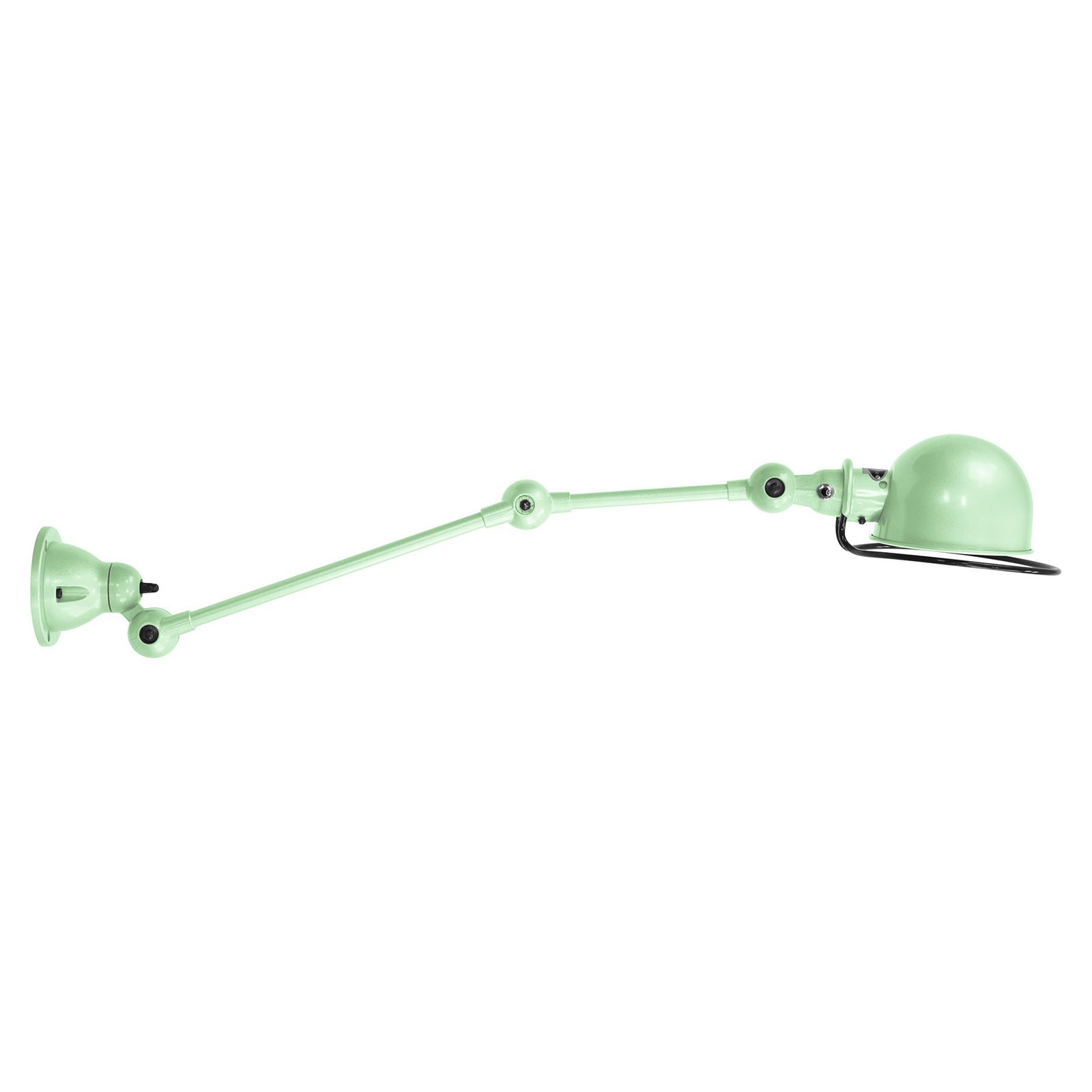 Jieldé Loft D4251 væglampe, leddelt arm, mintgrøn - indendørsbelysning Stue - spisebordslampe