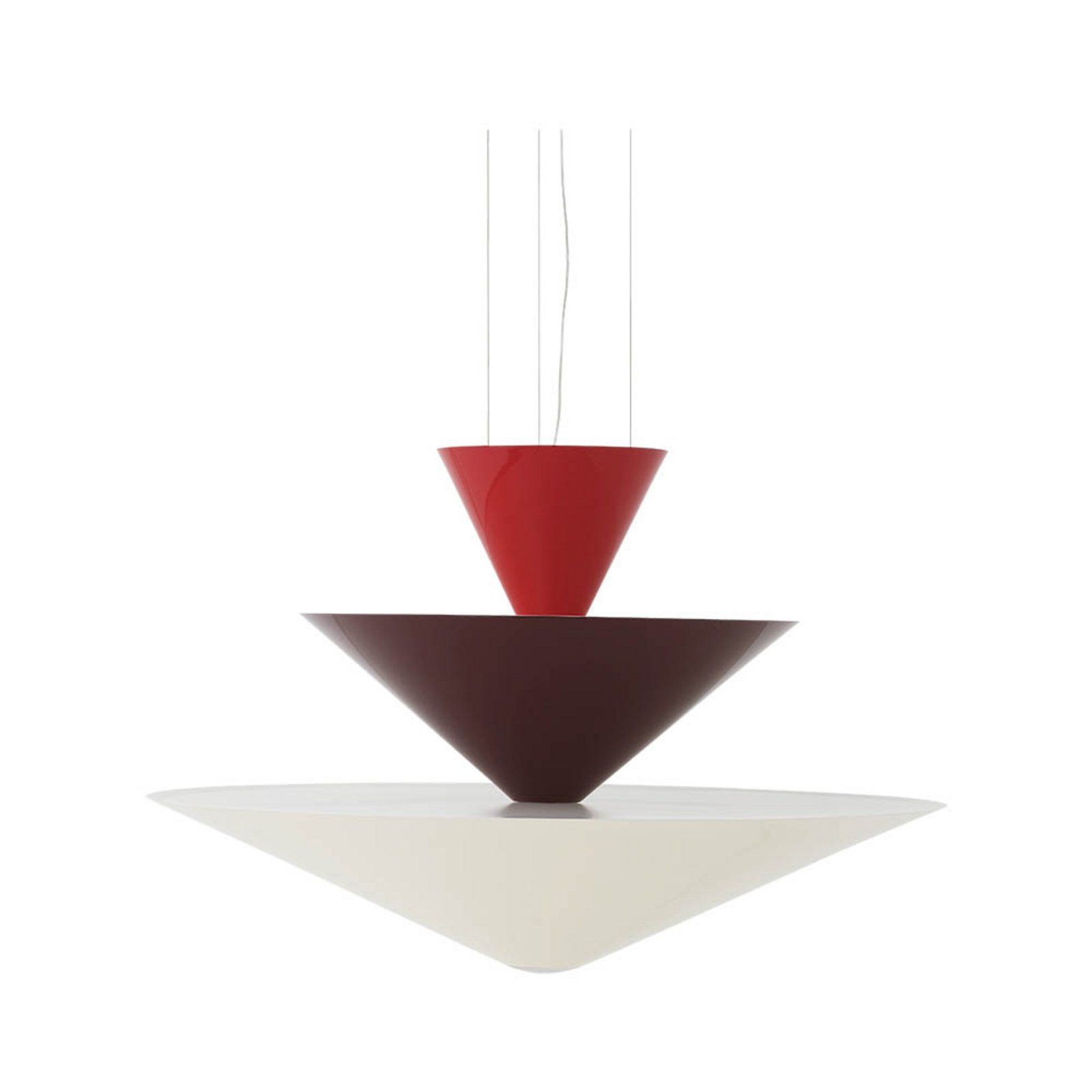 Gio LN15 Závěsná Lampa Ø92 Vermilion Red/Dark Burgundy/Ecru White - &Tradition