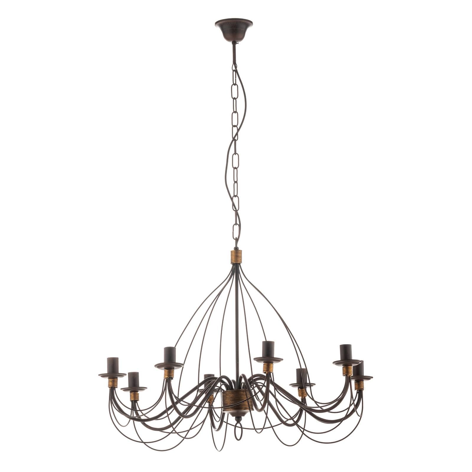 Kronleuchter Fiamma Marrone 8fl ohne Schirme