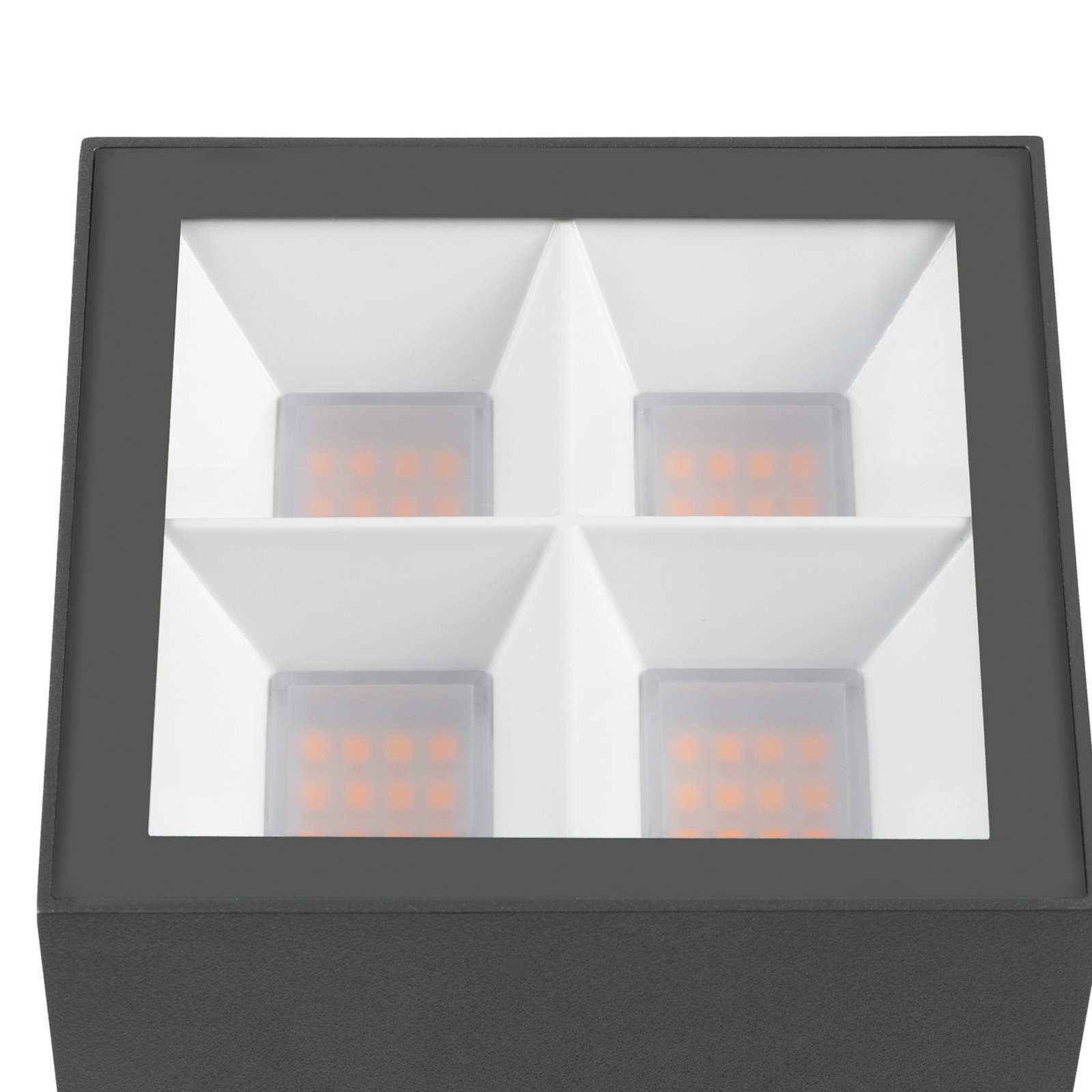 SLV Plafoniera S-Cube, antracite, alluminio, lunghezza 9,5 cm