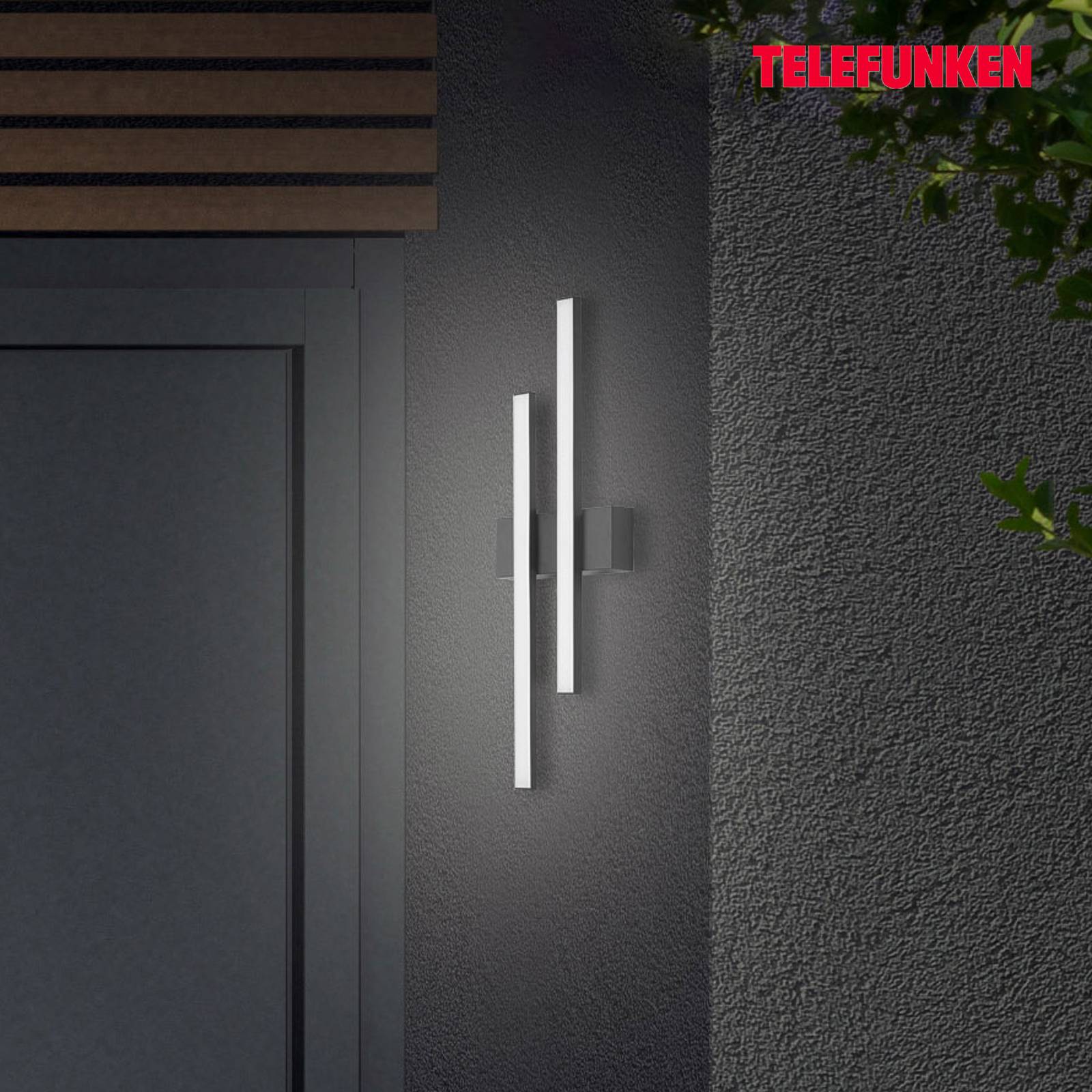 Telefunken Applique extérieur LED Graz direct 2 lampes noir