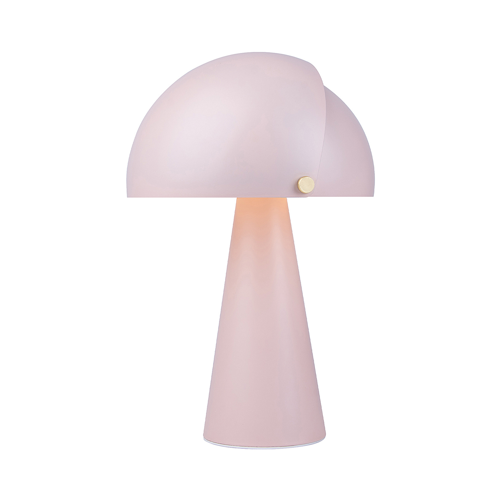 Align bordlampe med skærm, der kan vippes, rosa
