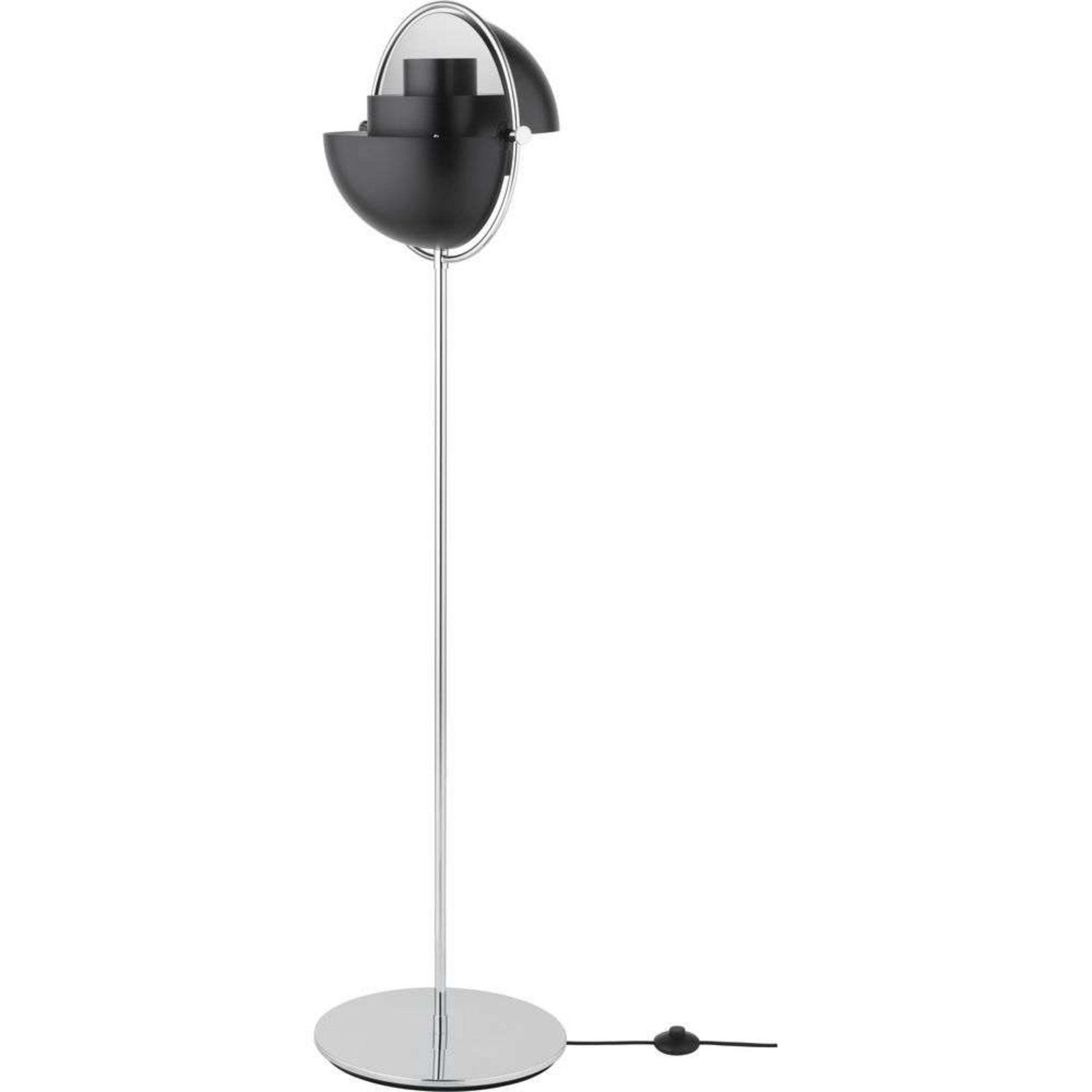 Multi-Lite Golvlampa Chrome/Black - GUBI