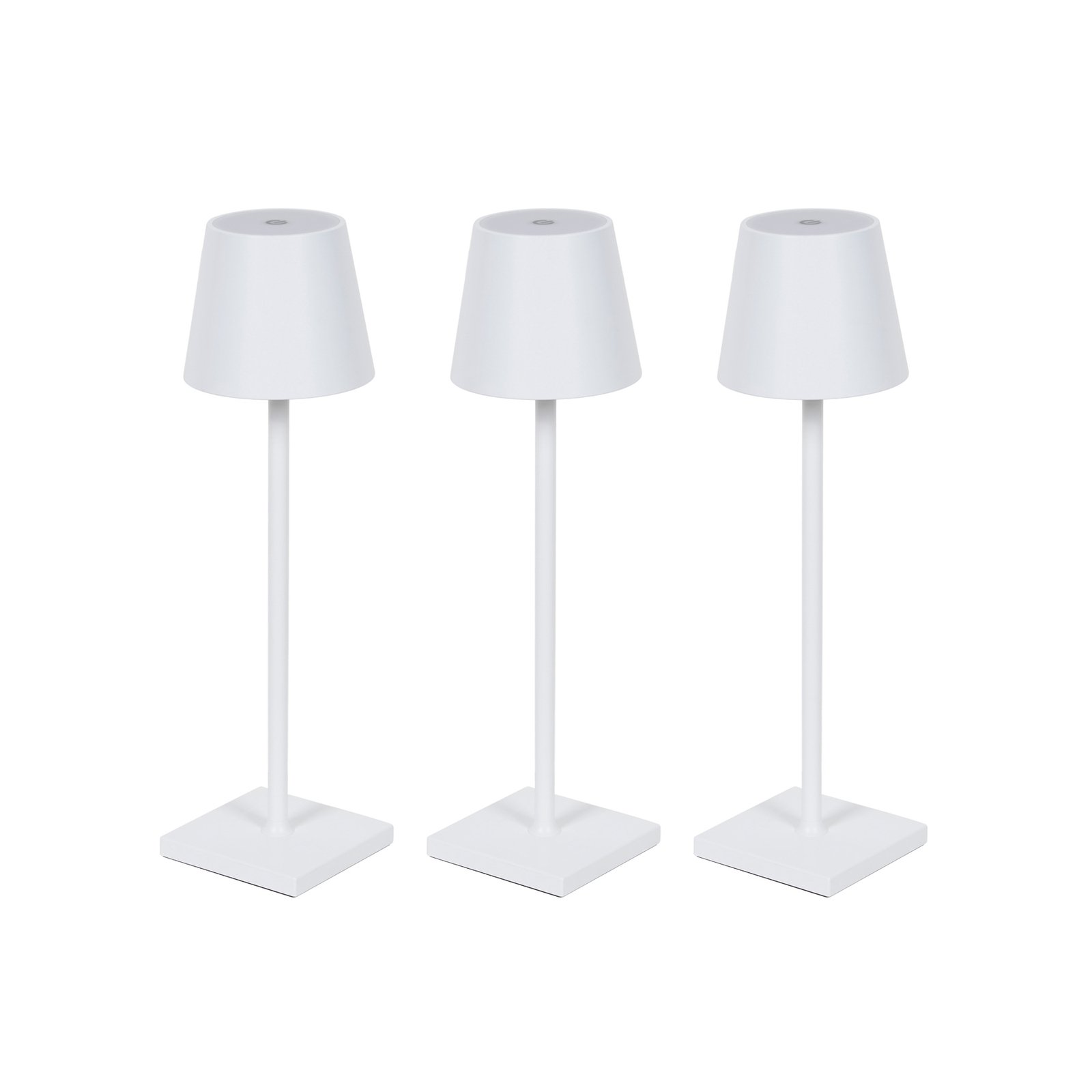 Lindby Janea LED stolní lampa baterie bílá 3 ks