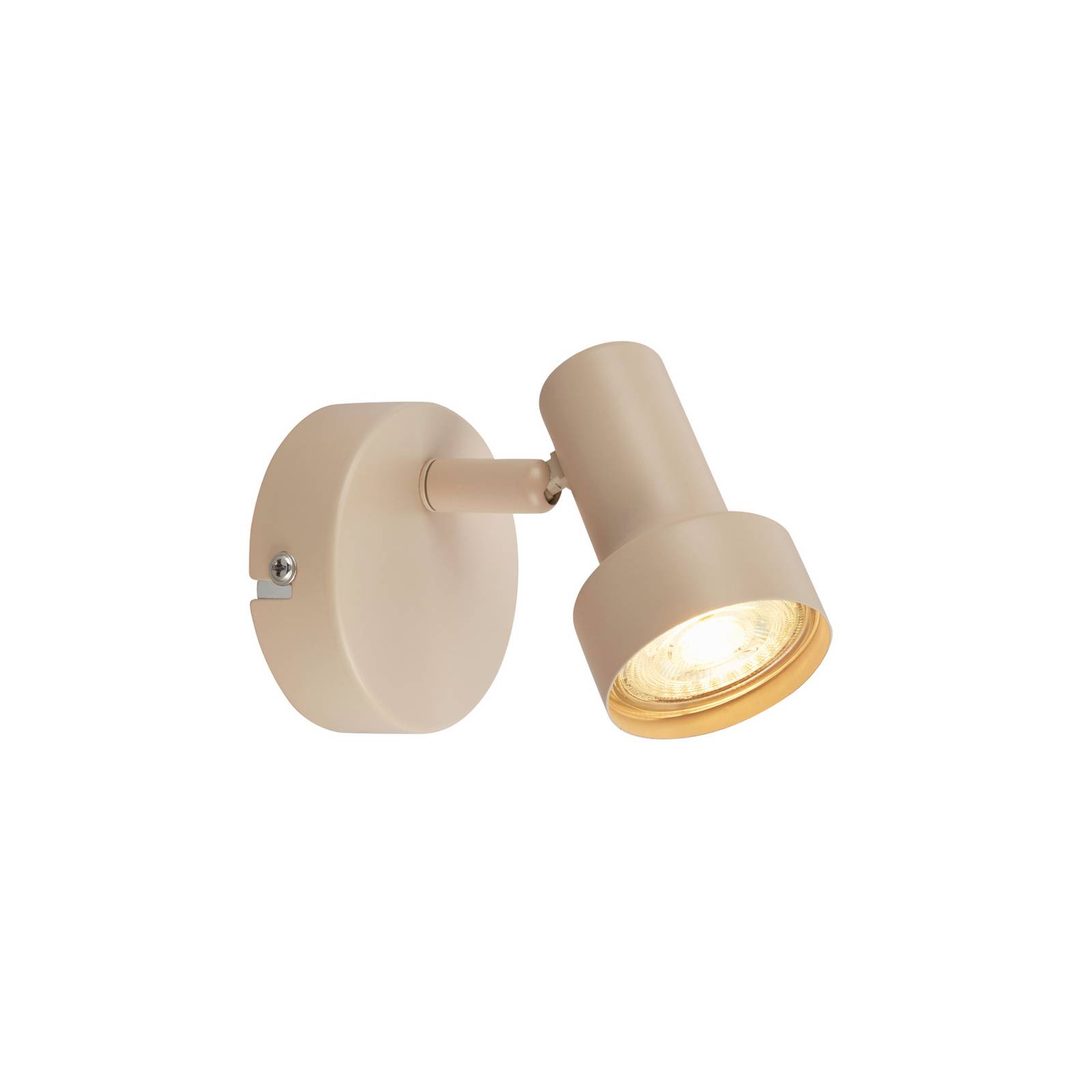 Wandstrahler Tapp, beige, Ø 8 cm, 1-flammig, Metall, GU10