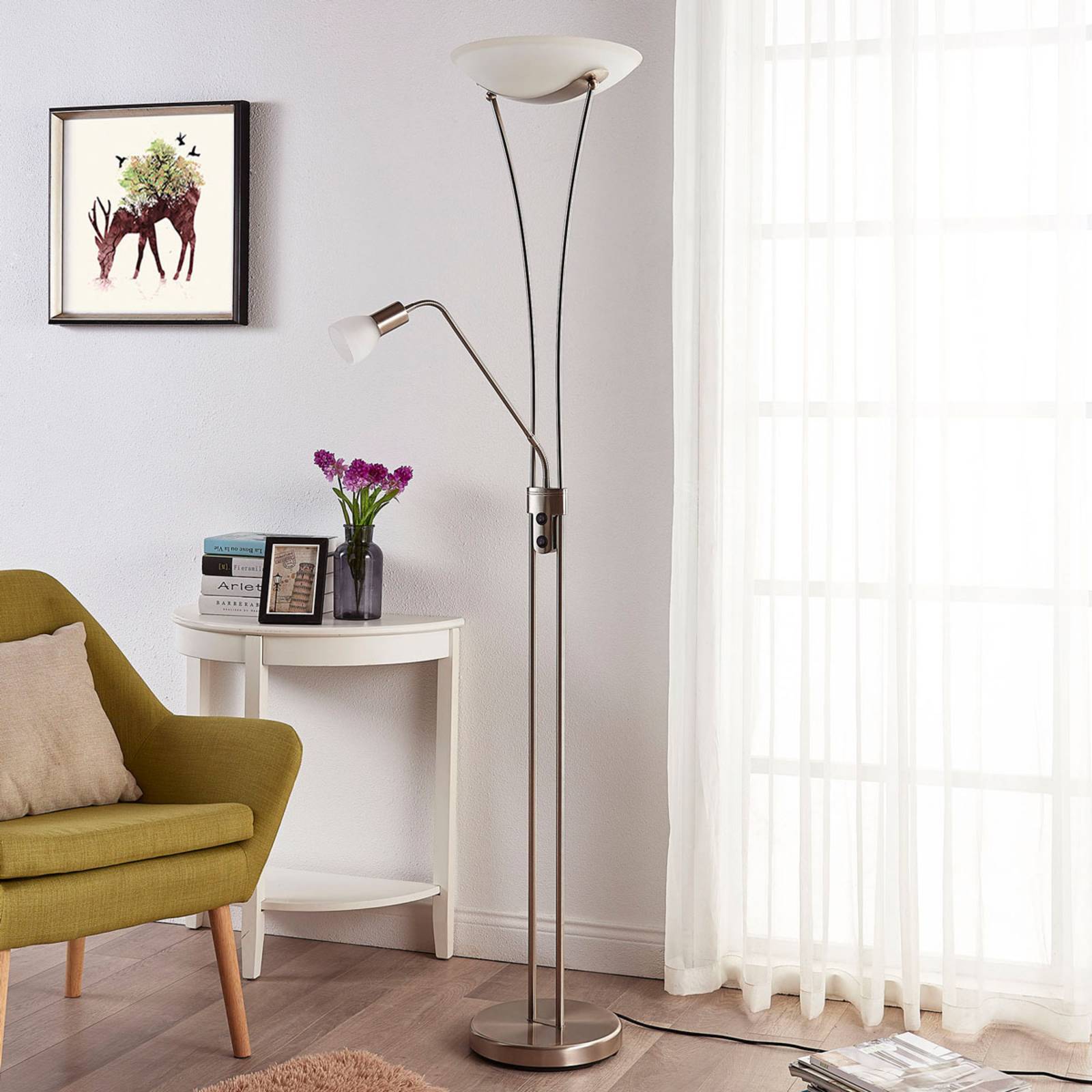 ELC Gillian uplighter met leeslamp