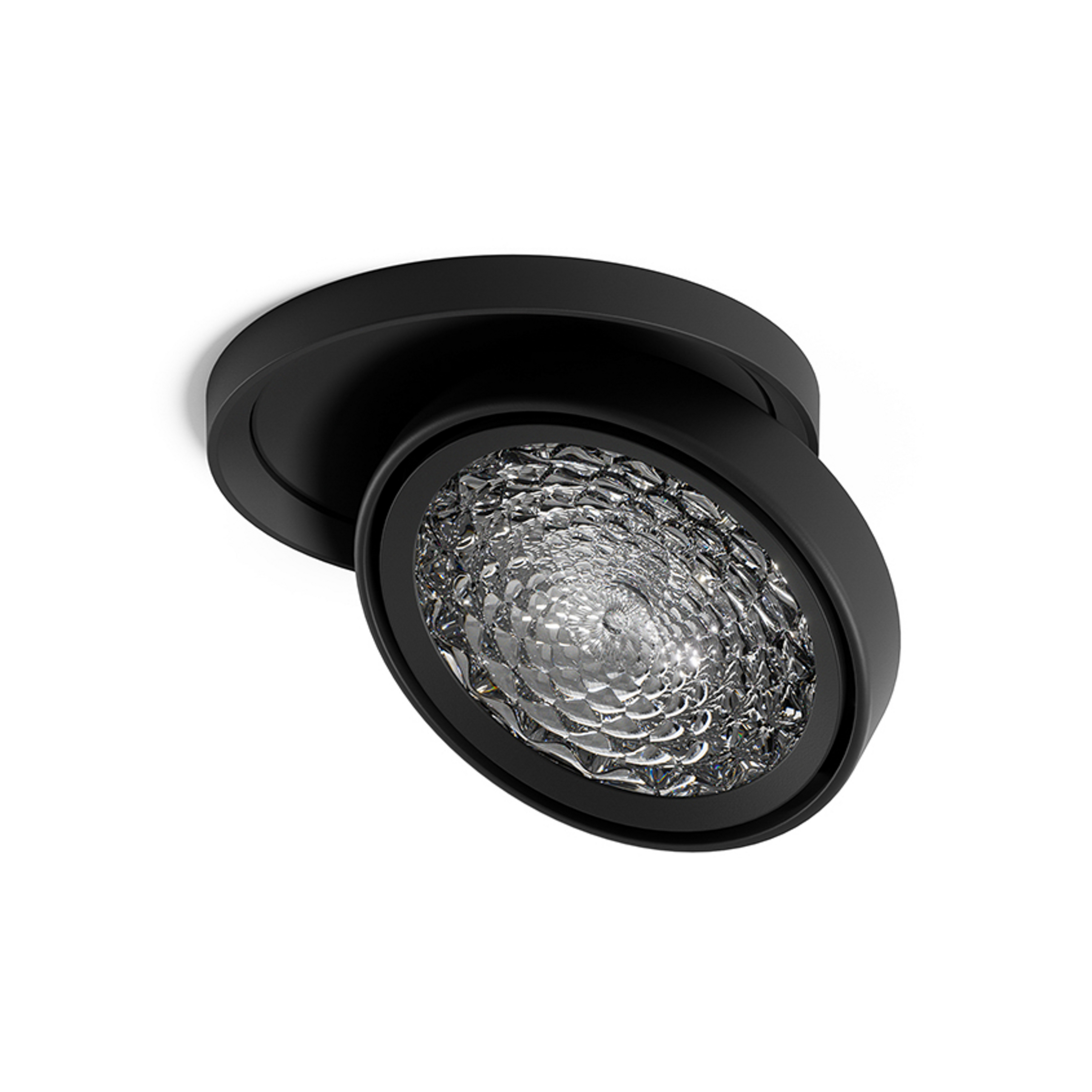 Spot LED de încastrare Nivo, negru, 36°, 11 cm, orientabil, dimabil – Sigor