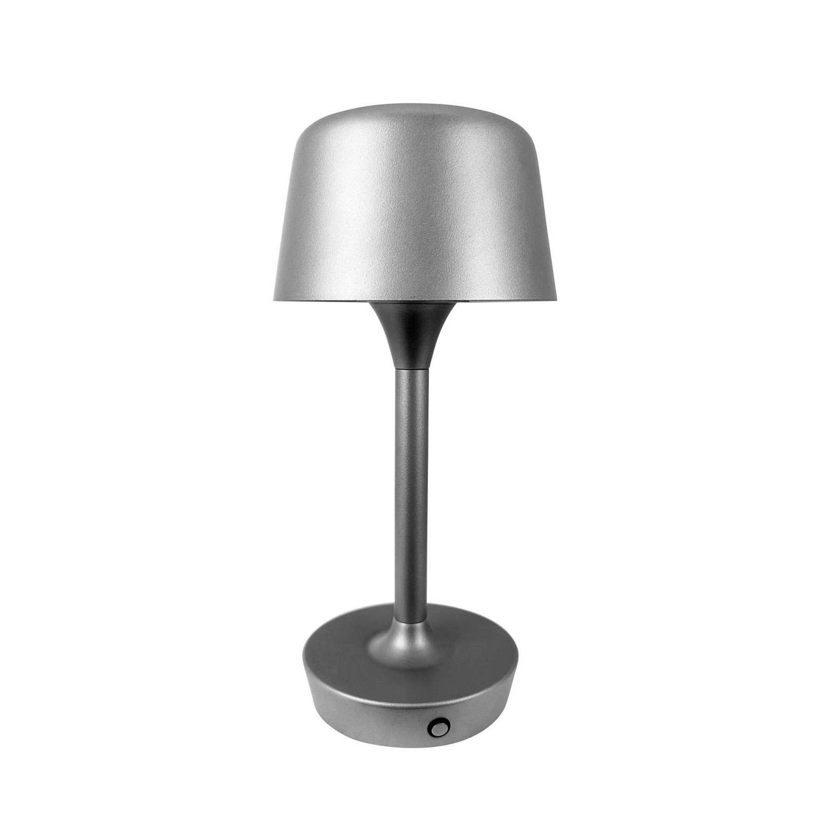 Dyberg Larsen LED table lamp Flow, silver, height 25 cm