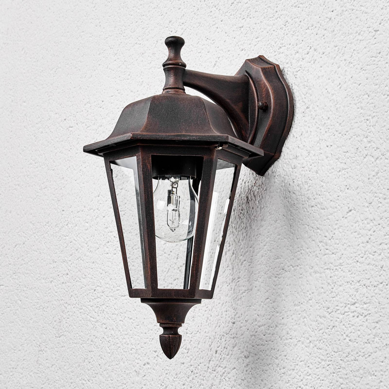 LINDBY Lamina – udendørsvæglampe i rustoptik
