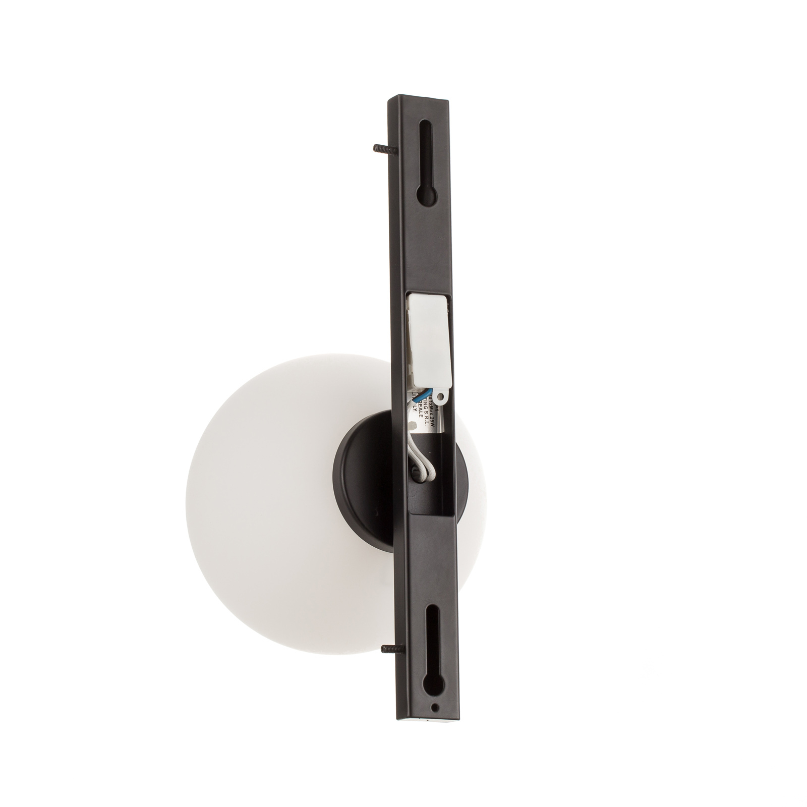 Pluto wall light in black and white, 1-bulb