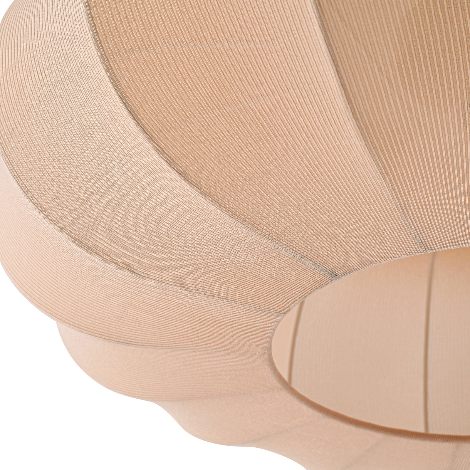 Helin loftlampe, beige, Ø 60 cm, tekstil, 3 x E27 - Lindby