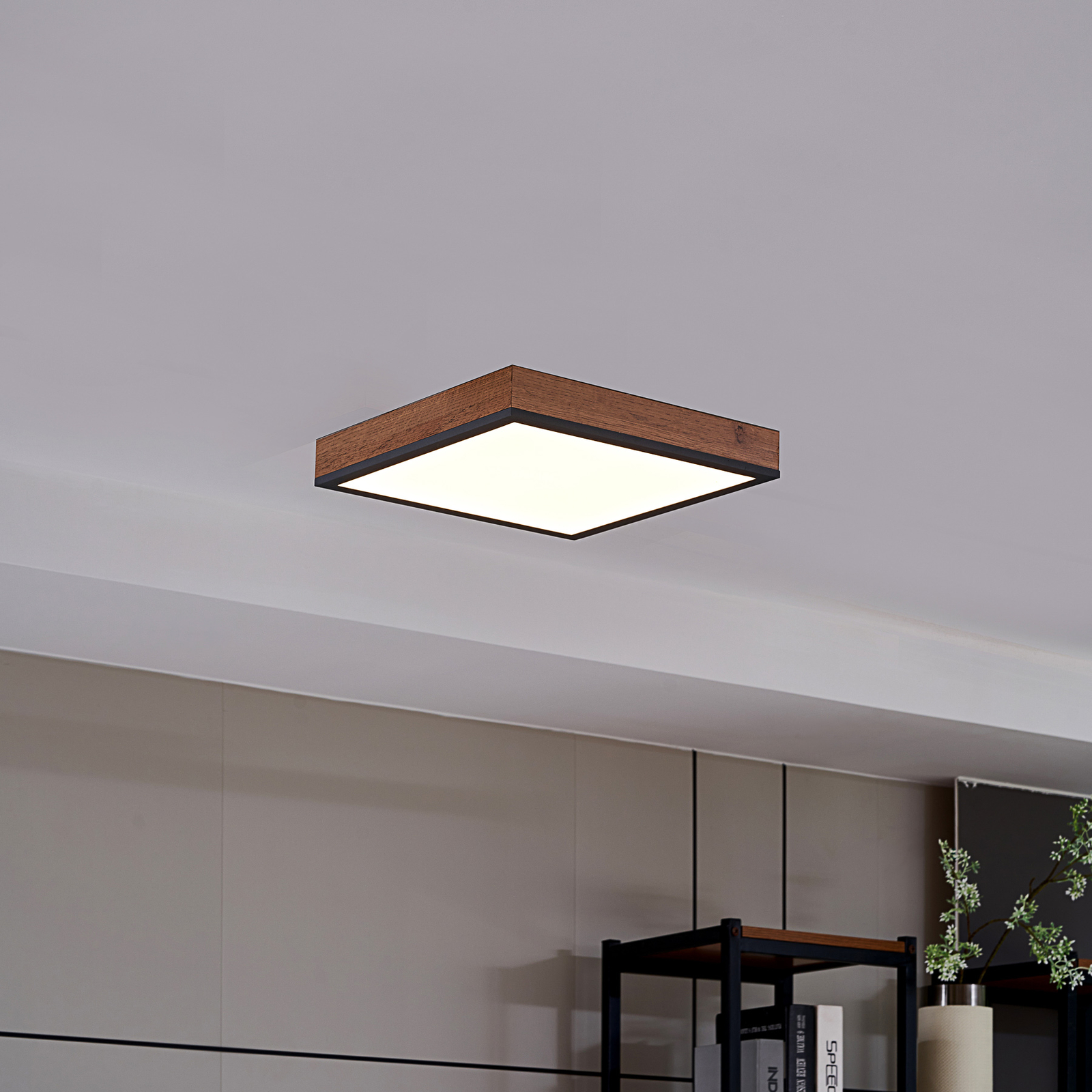 Lindby Laviona LED ceiling lamp, square, 30 cm