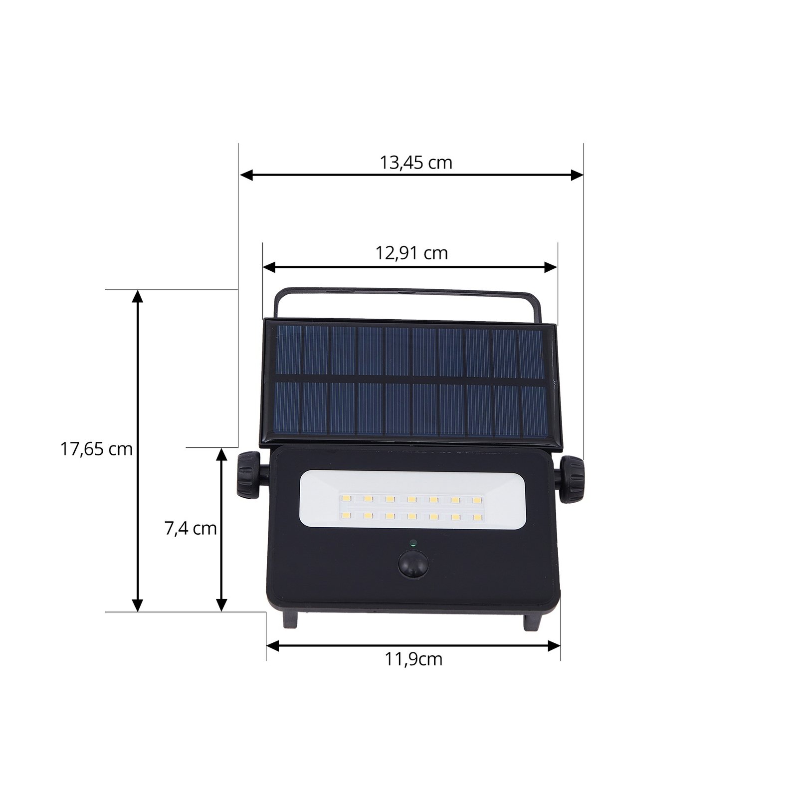 Rikard LED Cellule solaire Applique Murale Noir - Lindby