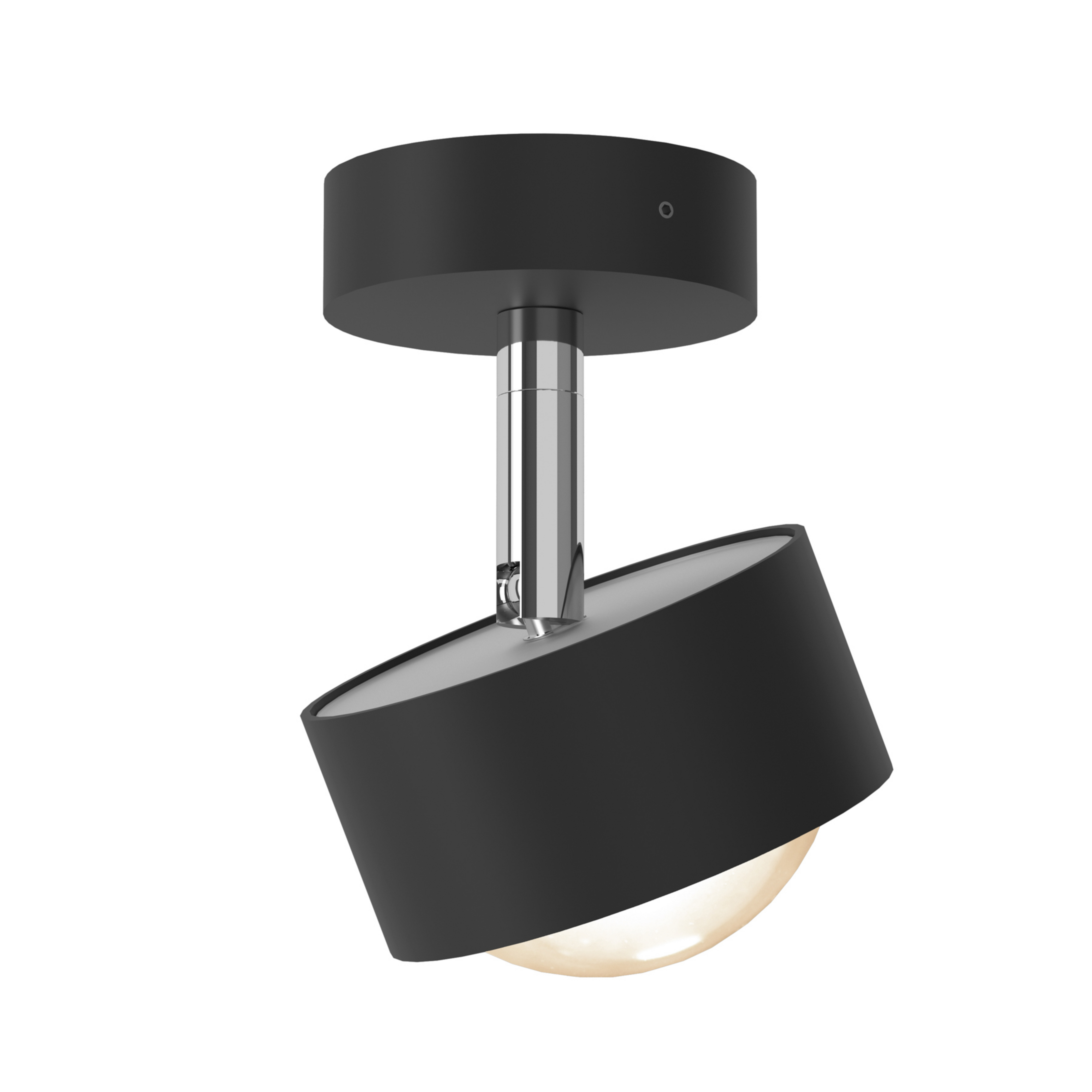 Puk! 80 Turn Up/Downlight Linse matt schwarz/chrom