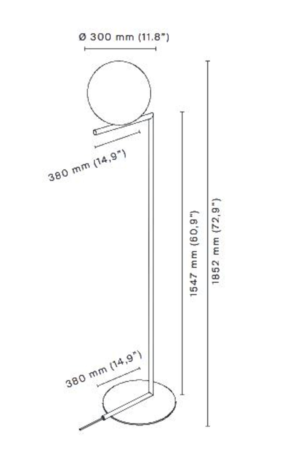 IC F2 Lampadar Chrome - Flos