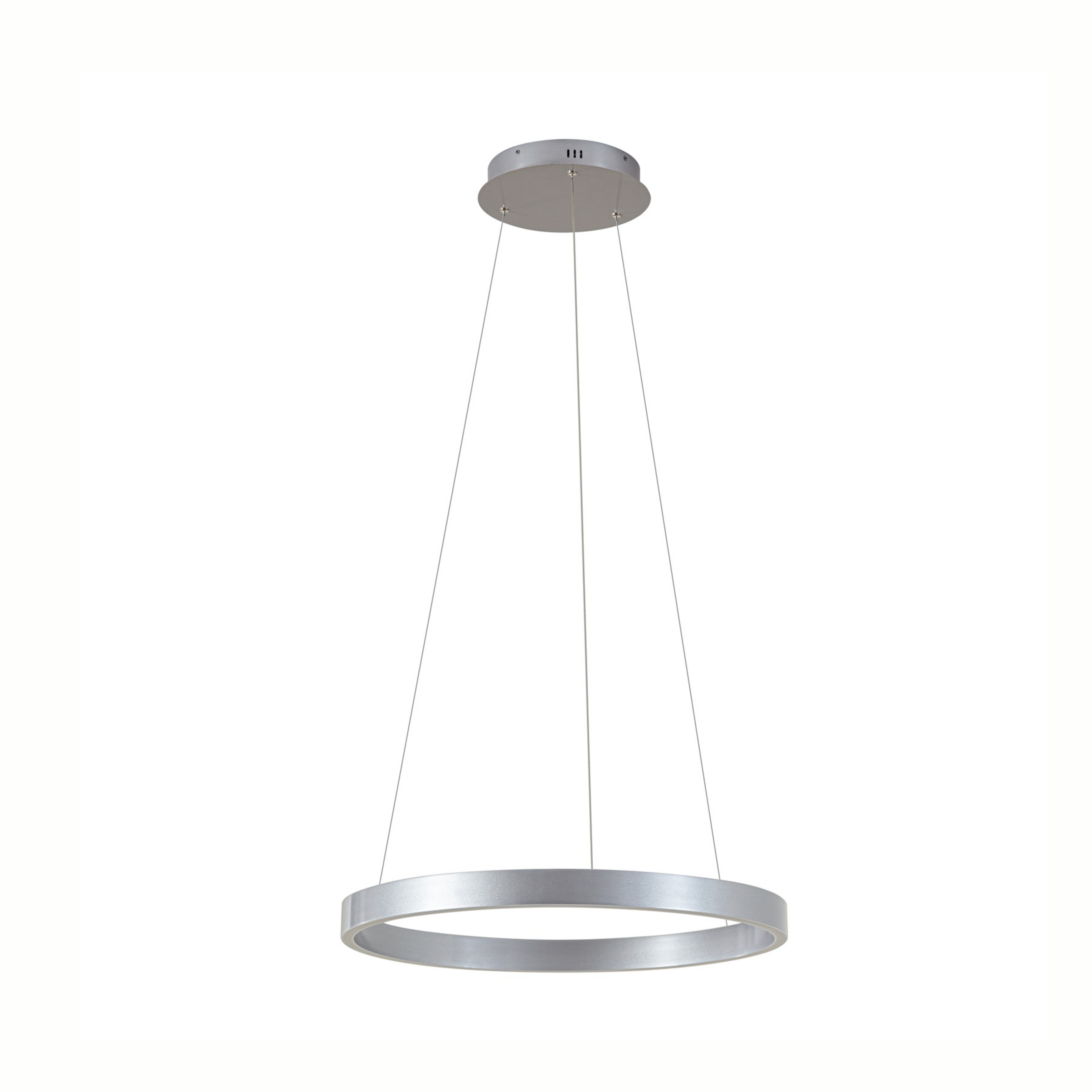 Yonam LED-Hängeleuchte, Ø 60 cm, 1-flg., alu, CCT - Lucande