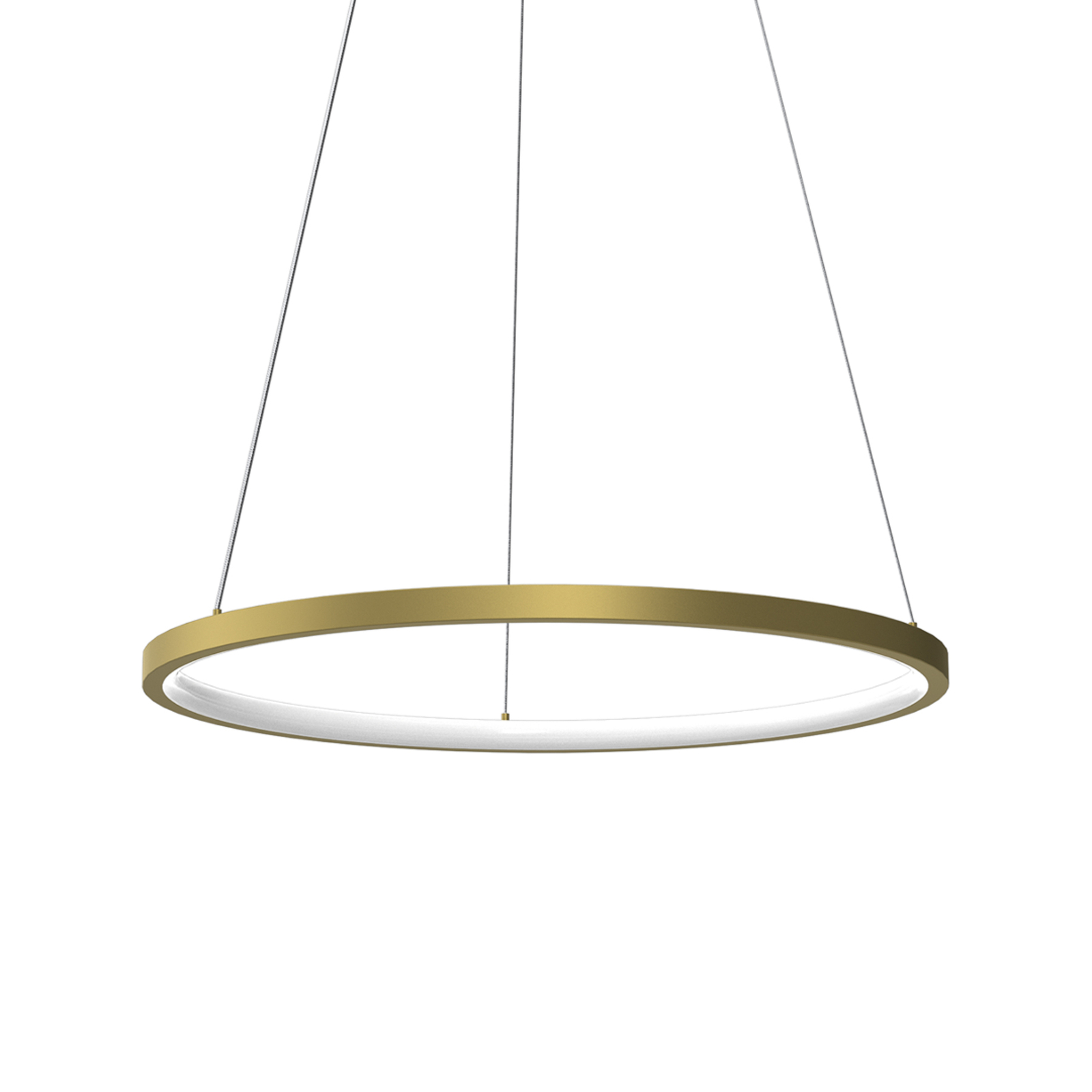 Závěsné svítidlo HOOP LED, 27 W, Ø 50 cm, 4 000 K, zlatá barva