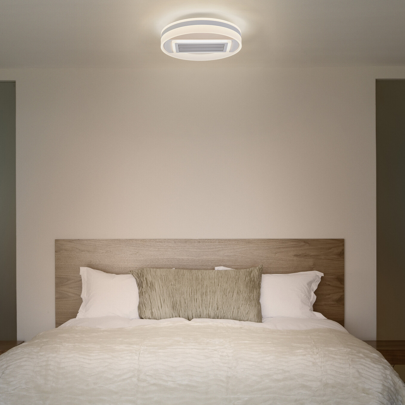 OSRAM LED ceiling fan GRILL, Ø 50 cm, white, with remote control