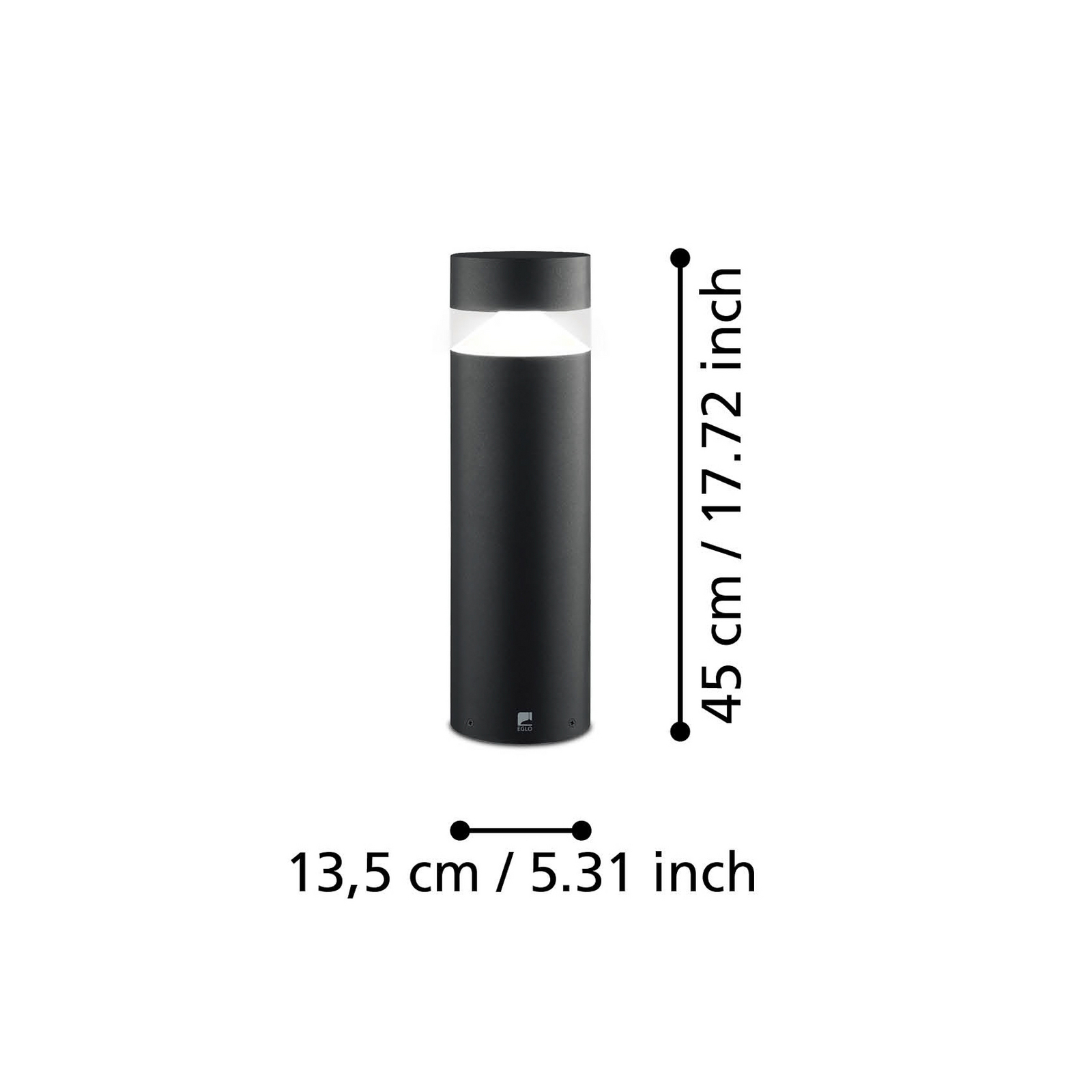 Piękna lampa cokołowa LED Melzo w kolorze czarnym