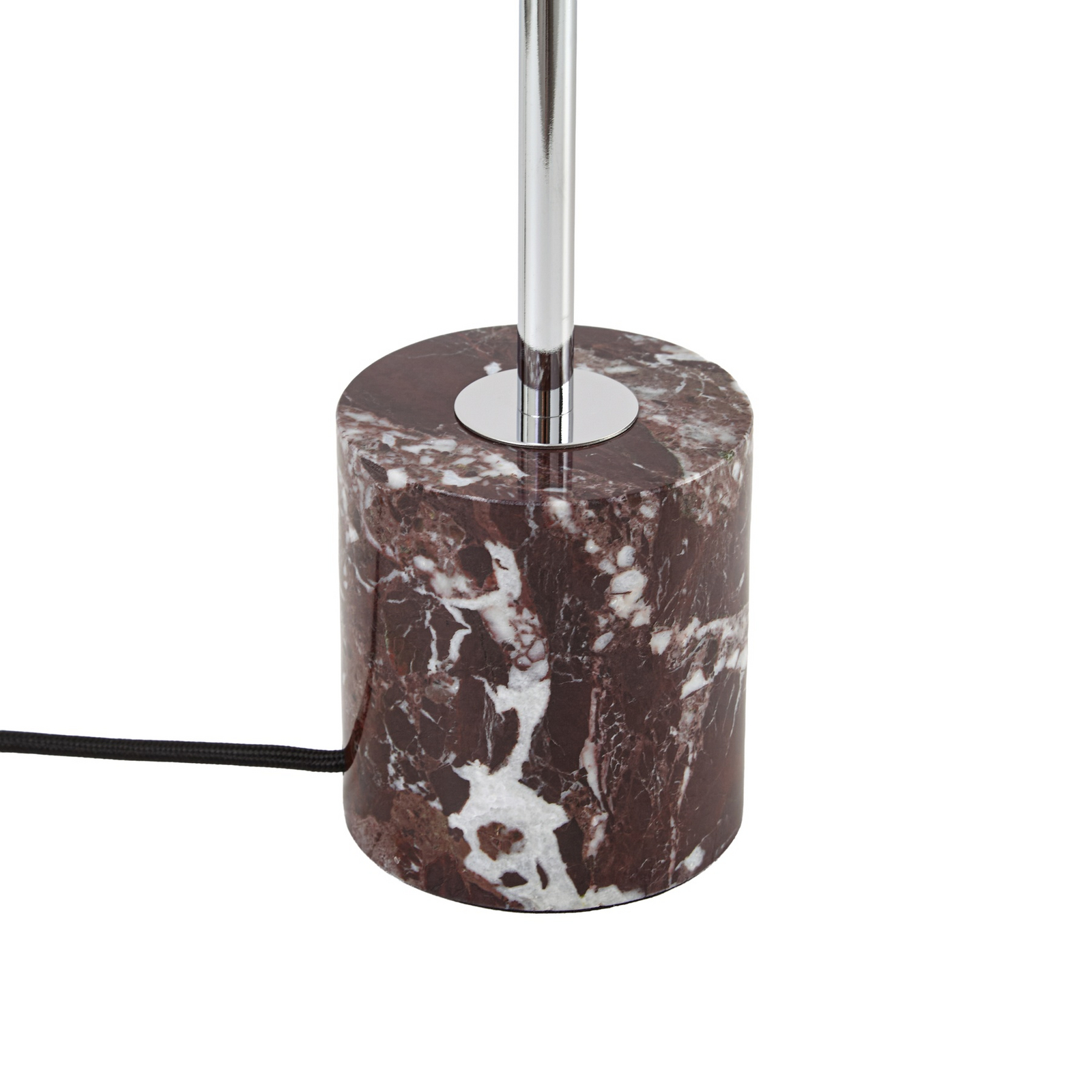 Lindby Tischleuchte Branford, Retro, burgund, Glas/Marmor Lindby Tischleuchte Branford, Retro, burgund, Glas/Marmor
