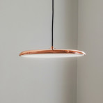 Artist 40 - platte LED hanglamp, koper