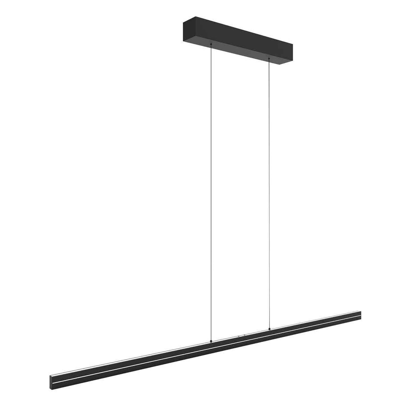 Lampa wisząca LED Bande, 150 cm, czarna, CCT, ściemniana