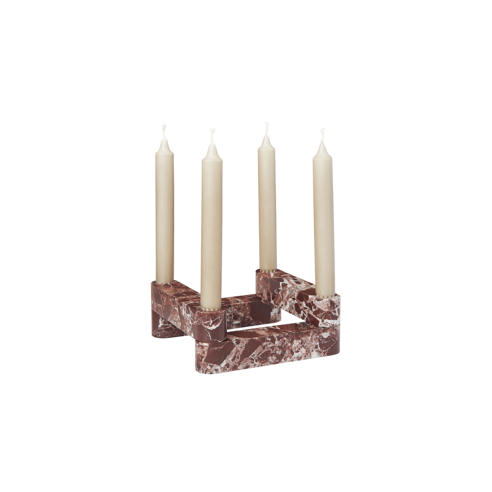 Newel Modular Kerzenhalter, Naturstein, 4-teilig - ferm LIVING