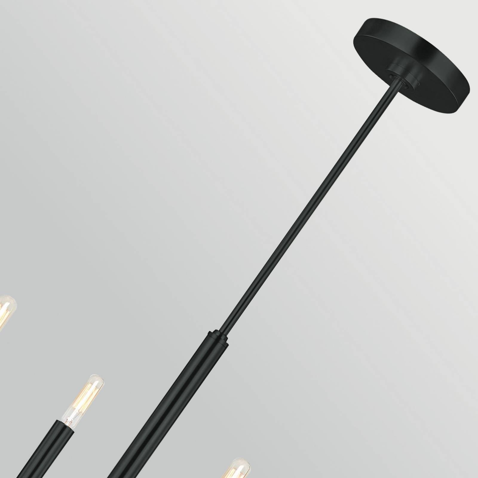 Żyrandol Brianna, czarny, Ø 61 cm, 6-punktowy, metalowy