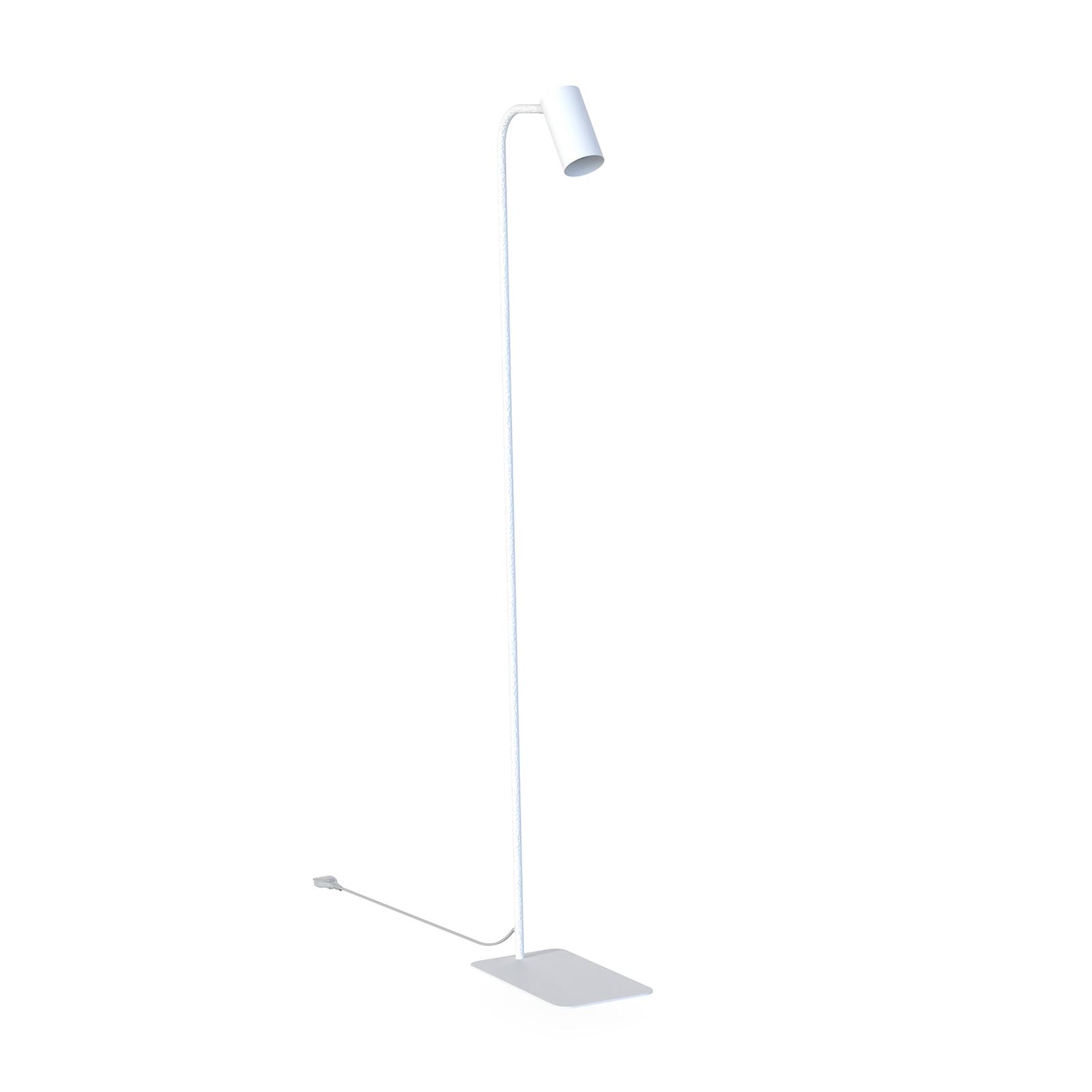 Lampa stojąca Mono, głowica obracana, biała