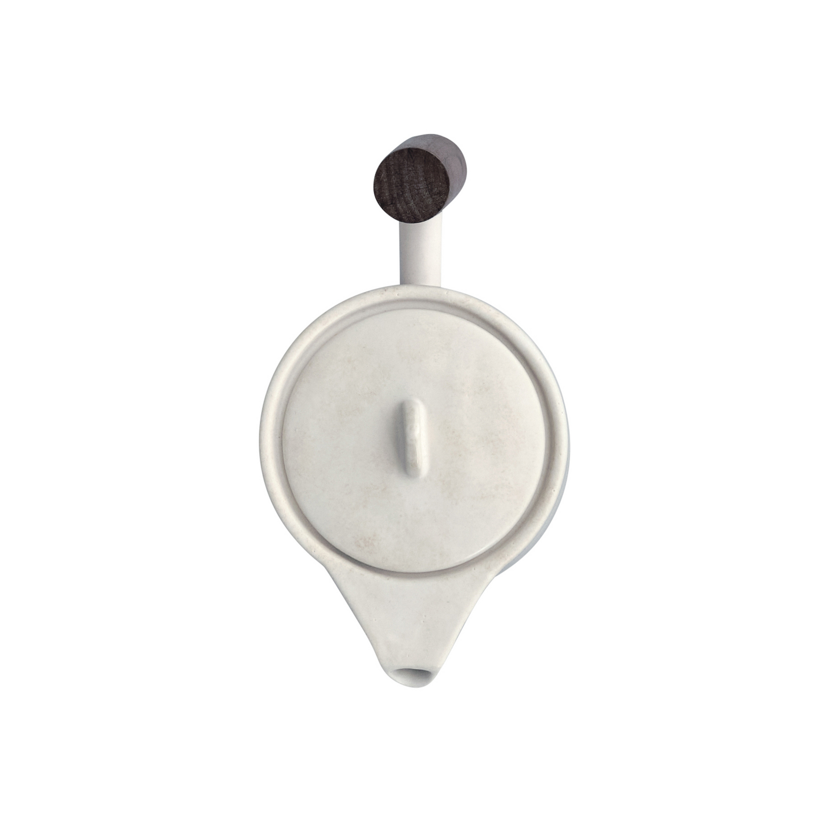 Dzbanek do herbaty Native, wysokość 11 cm, kamień/drewno, biały – 101 Copenhagen