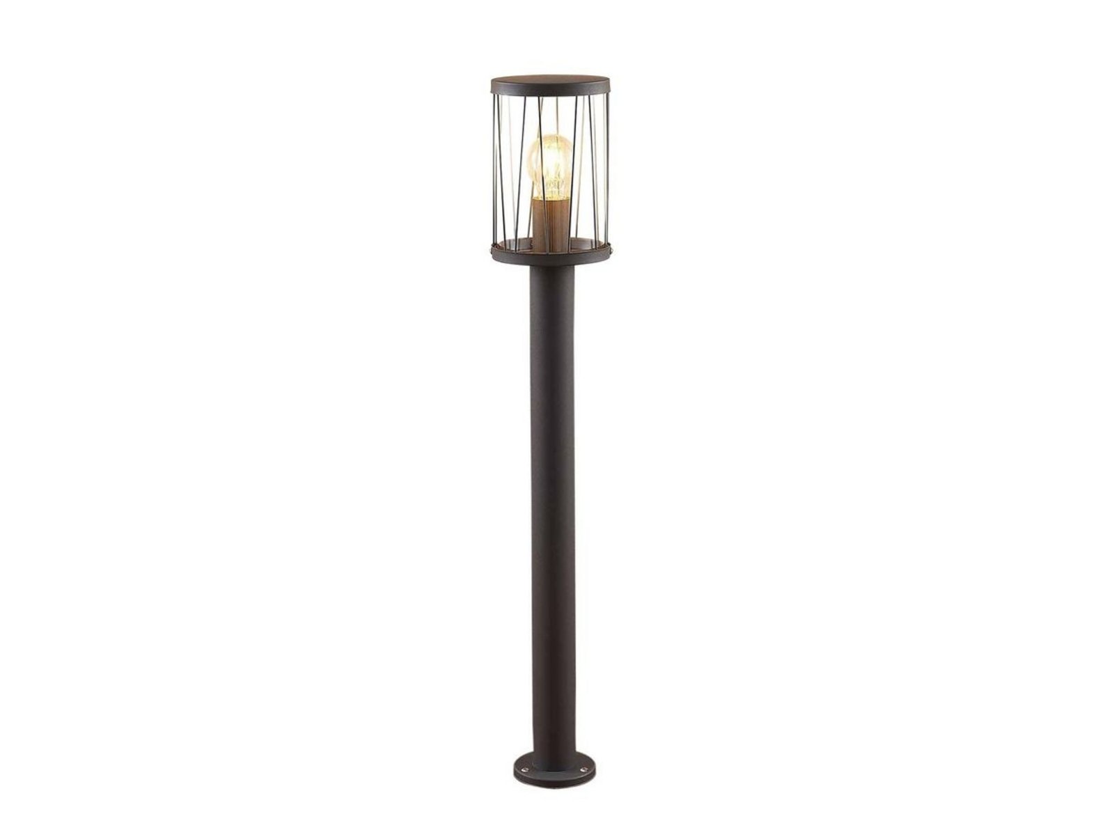 Yonan Outdoor Bollard  H80 Dark Grey/Clear - Lindby