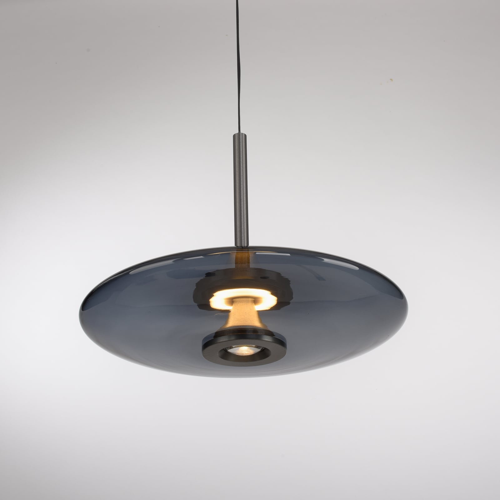 Suspension LED E-Vitrum, platine, verre/aluminium, CCT - PURE Suspension LED E-Vitrum, platine, verre/aluminium, CCT - PURE